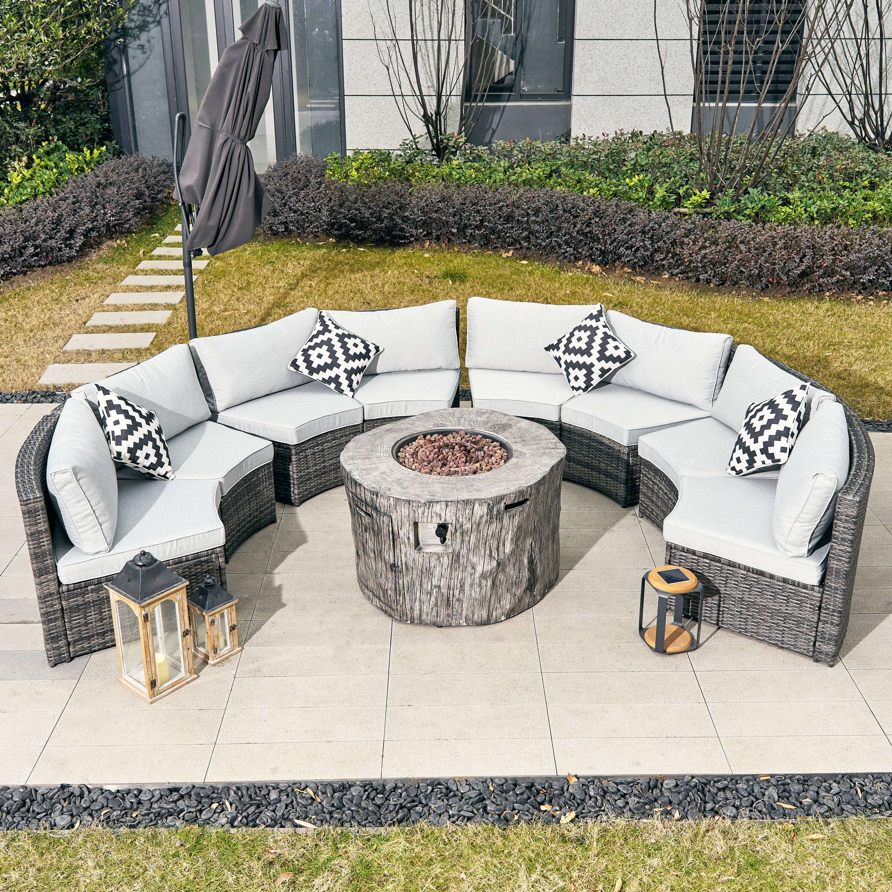 Direct Wicker DWS-1205B8SS&2181-G Patio-Conversation-Sets - View #7