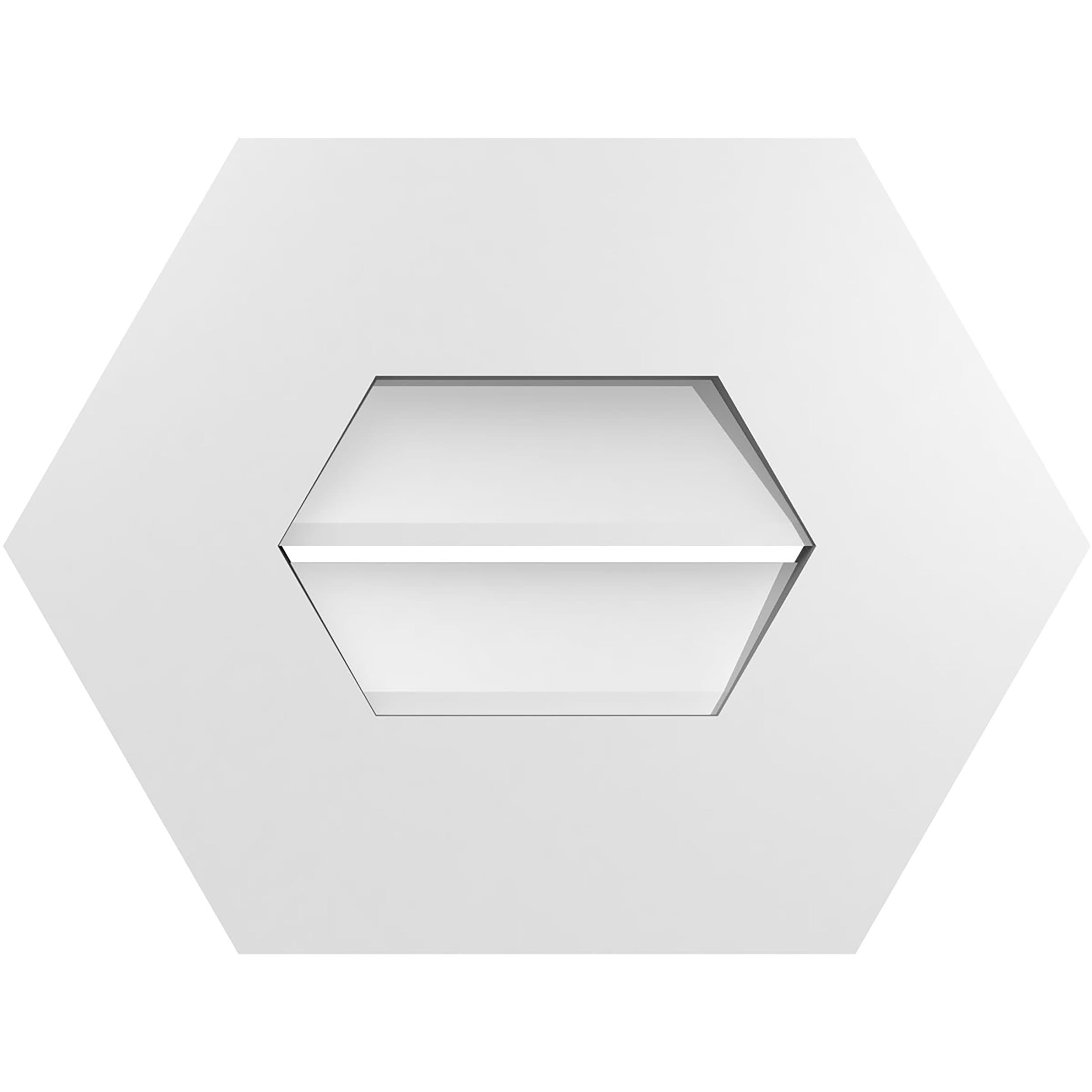 Ekena Millwork GVPHP16X1201SF 16-Inches x 12-Inches Off-white Peaked PVC Gable Louver Vent