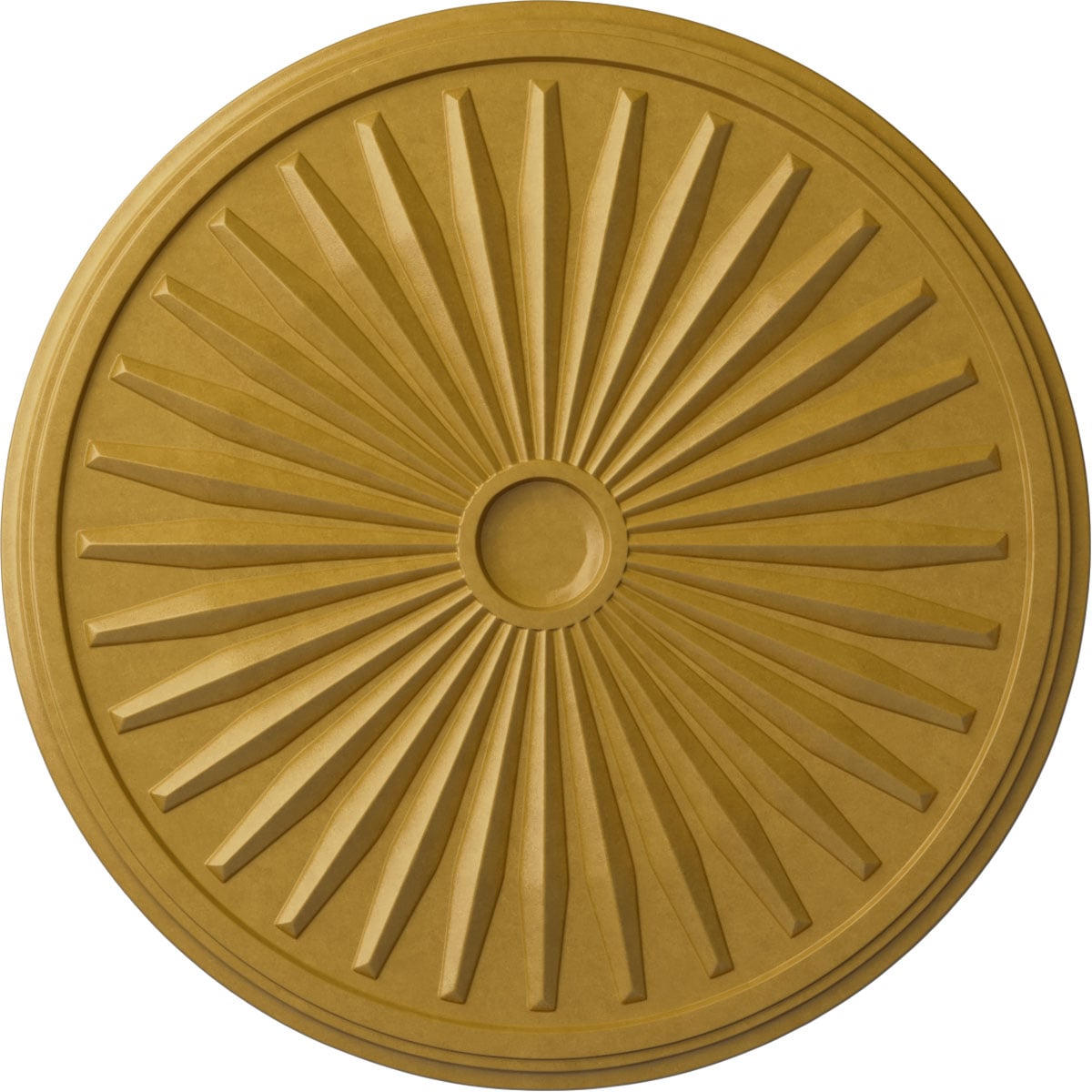 Ekena Millwork CM33LEIGS Leandros 33.125-in W x 33.125-in L Painted Iridescent Gold Polyurethane Whole Ceiling Medallion
