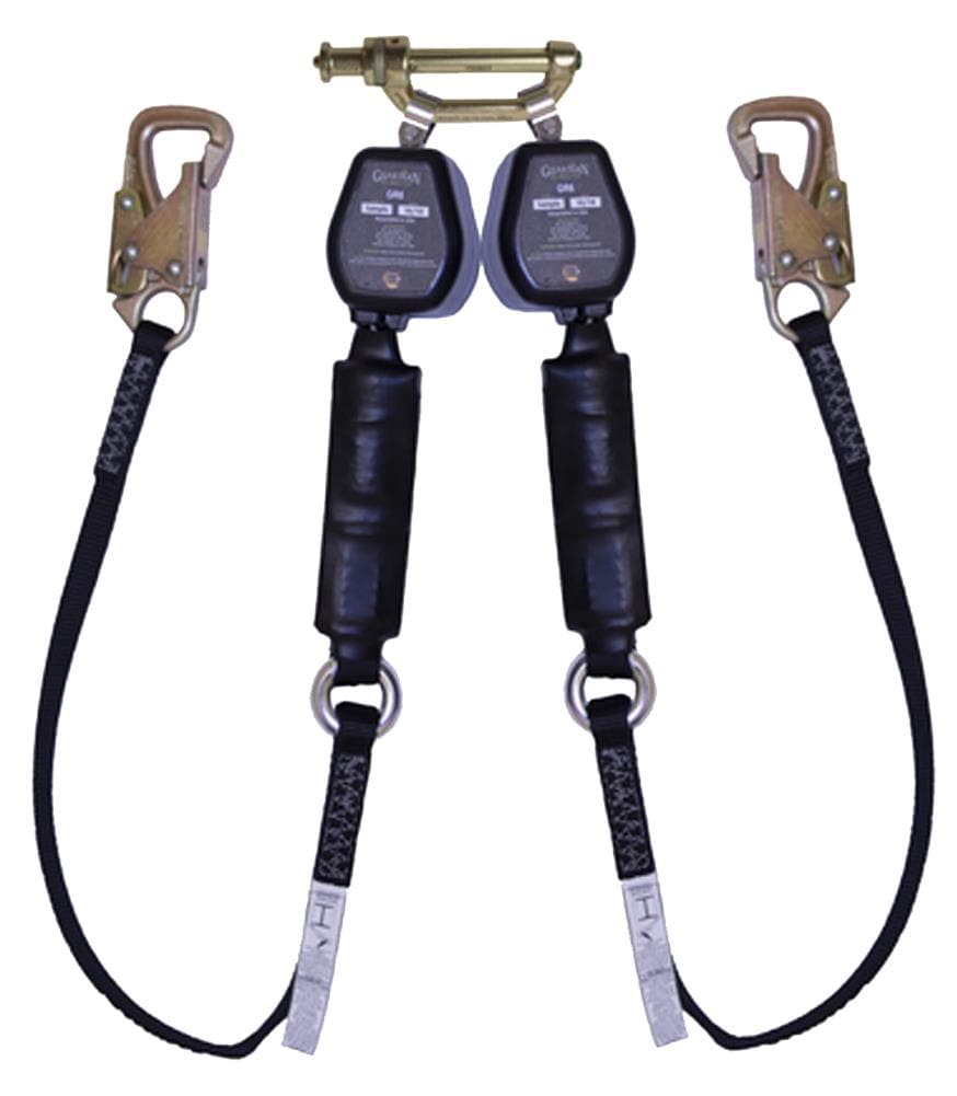 Guardian Fall Protection 32016 Compact Lightweight Self-Retracting Lifeline, Fall Indicating, 360 Swivel, Black, Large