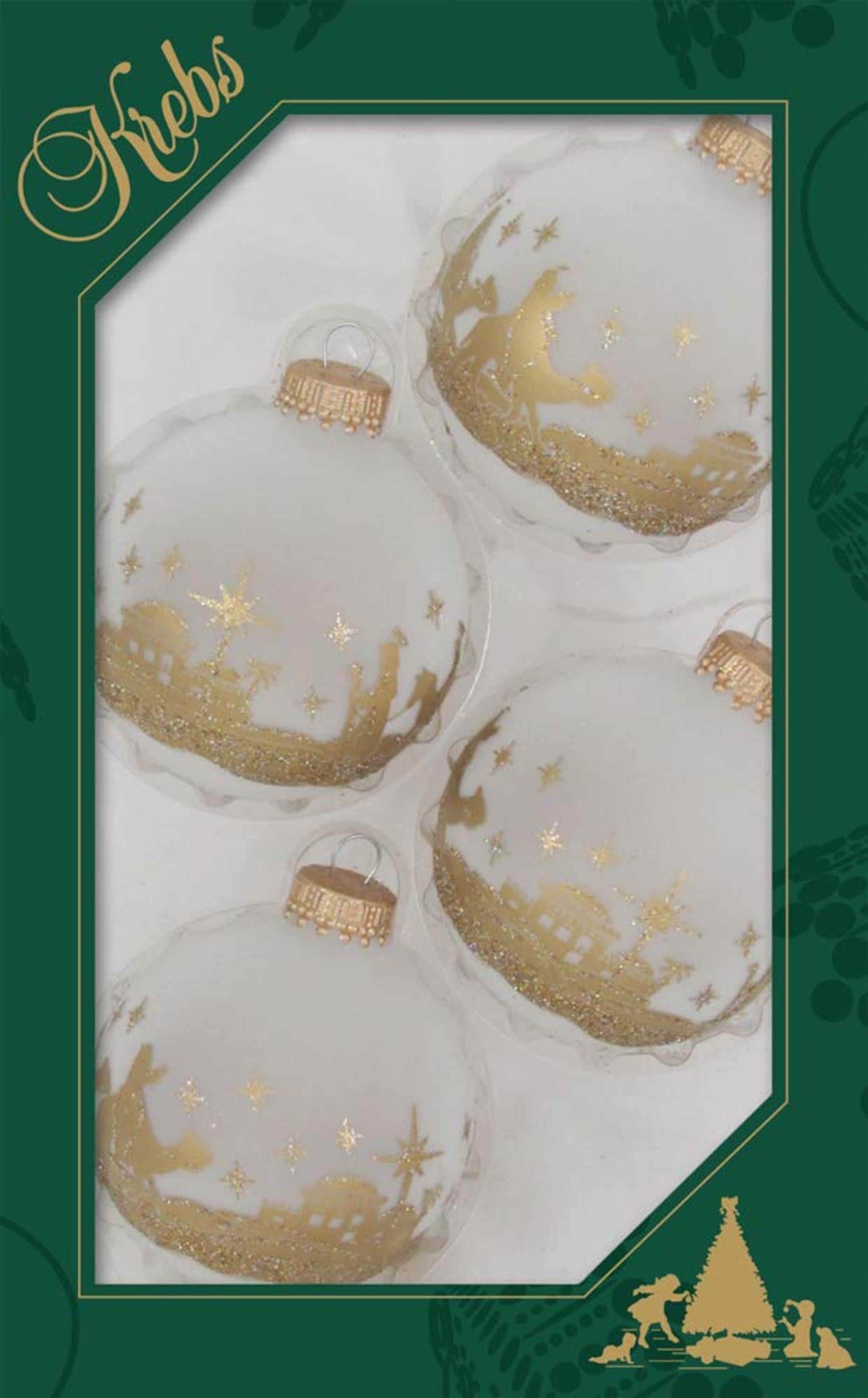 Krebs KBX72826 4 -Pack White Standard Indoor Ornament set