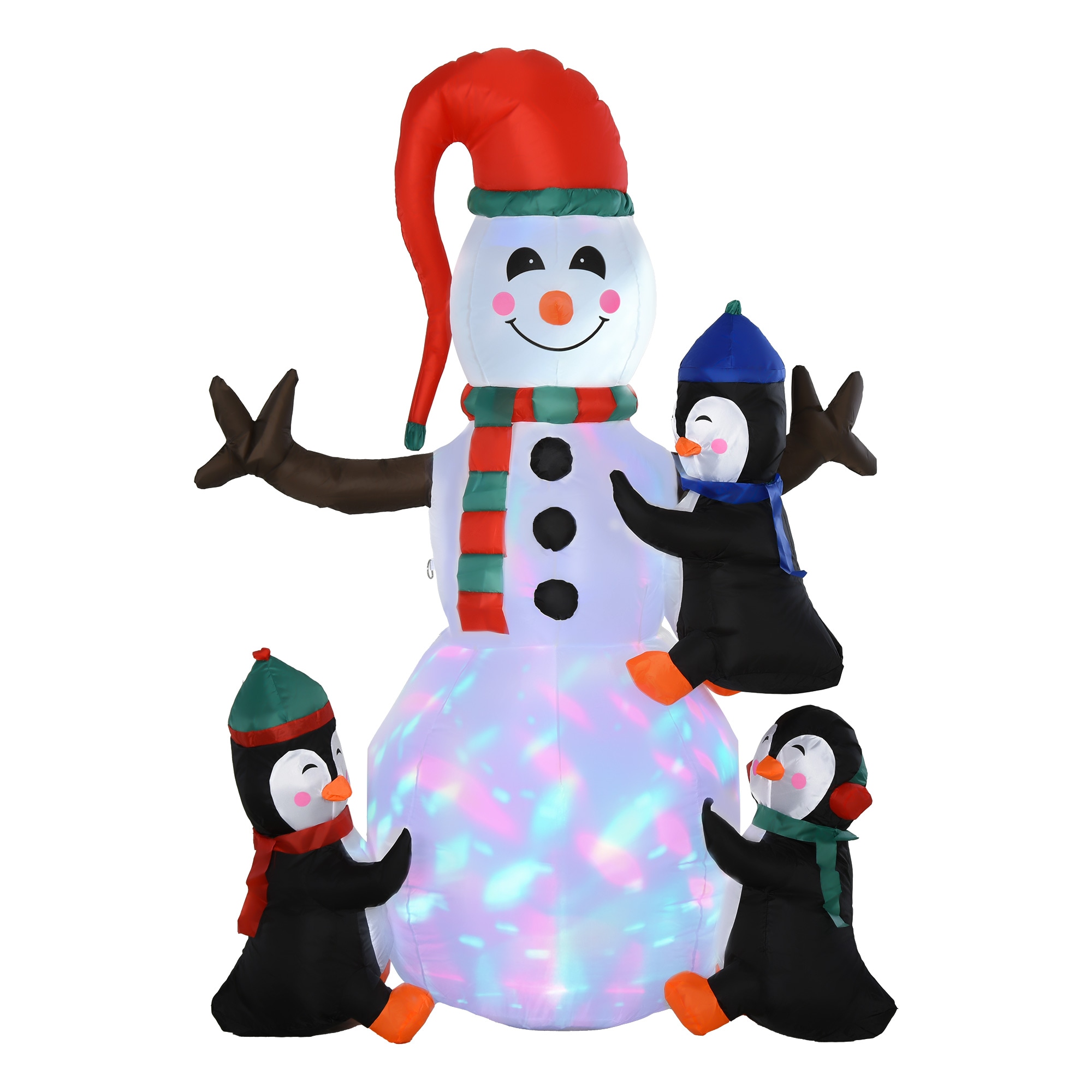 WELLFOR HYZ23956BN 6-Feet Lighted Snowman Christmas Inflatable