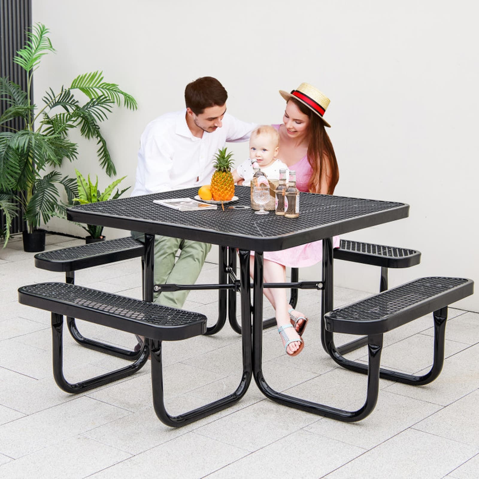attach patio umbrella through picnic table Amazon.com : Eiszhjk Replacement Compatible with Step 2 Table, Portable Picnic Outdoor Sunshade, Durable Umbrella for Camping, Beach and Garden : Patio, Lawn & Garden Eight people fit around a 76 Excellerations® Outdoor Picnic Table with