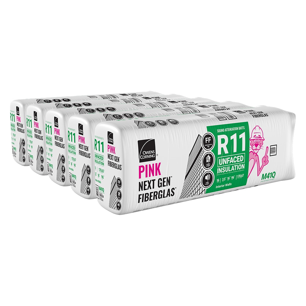 Owens Corning M41QP R- 11 Wall Unfaced Fiberglass Batt Insulation 170.67-sq ft ( 16-in W x 96-in L)
