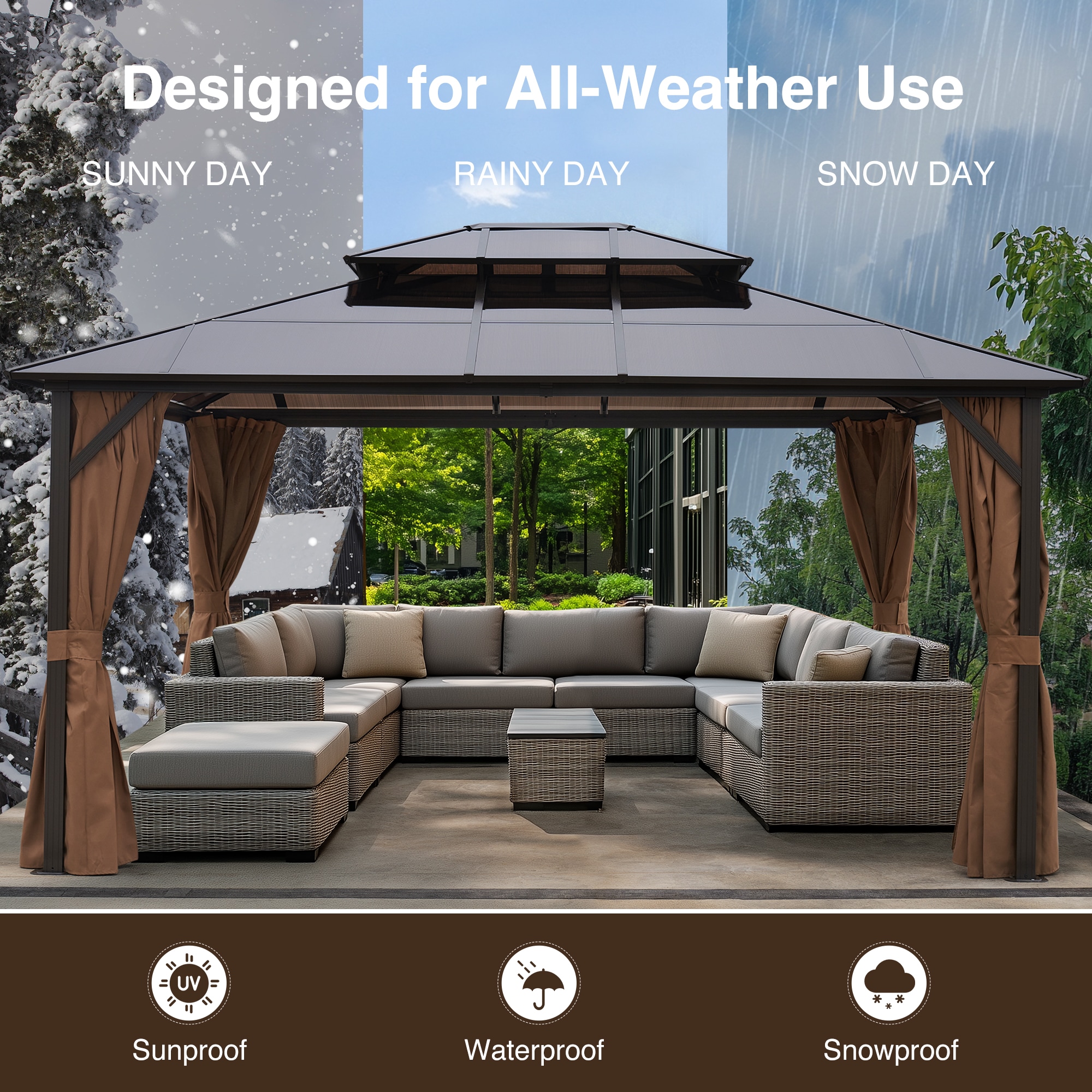 Yardgrace BSSGPF201802 Wood-Resin-Gazebos - View #6
