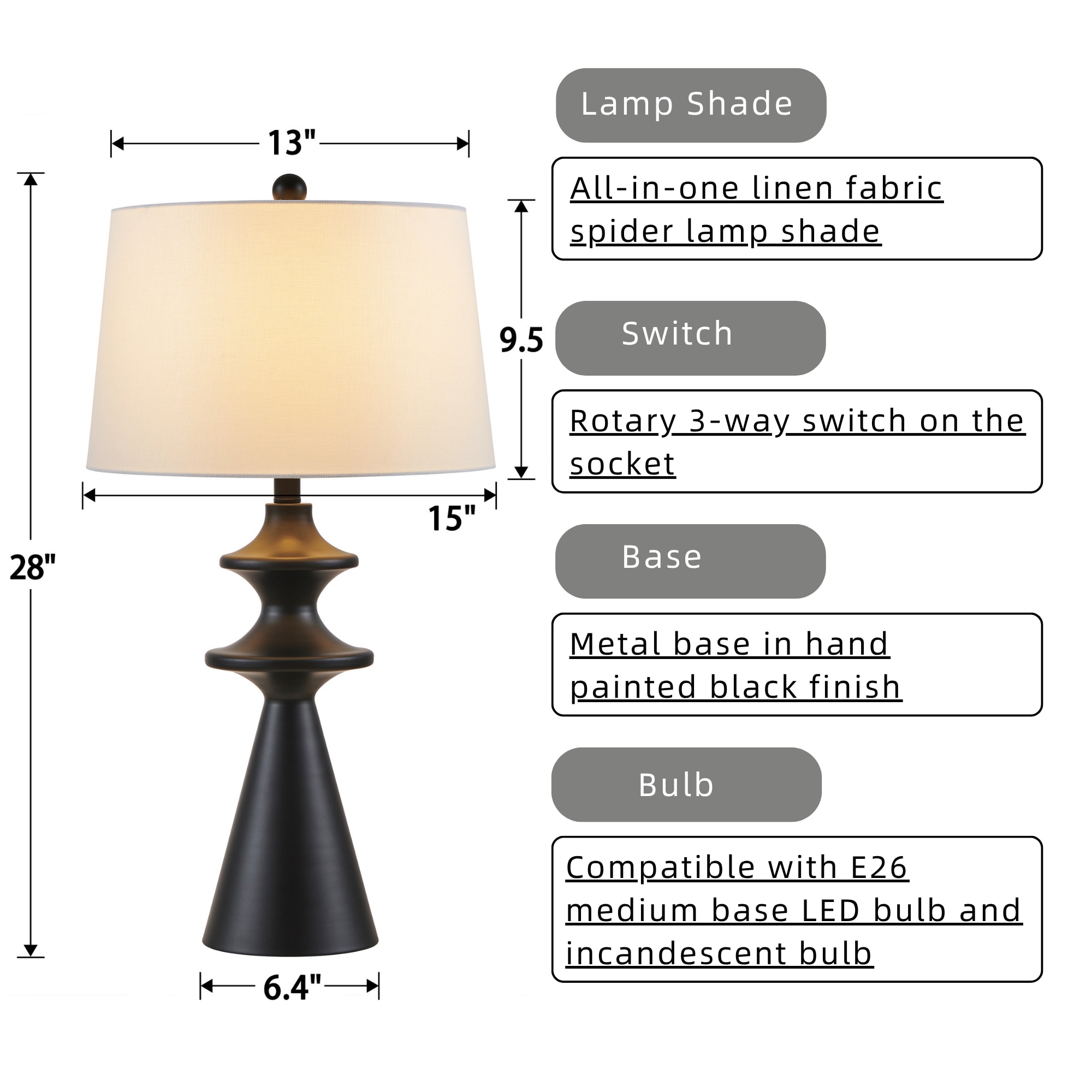 KAWOTI 21333 Table-Lamps - View #9