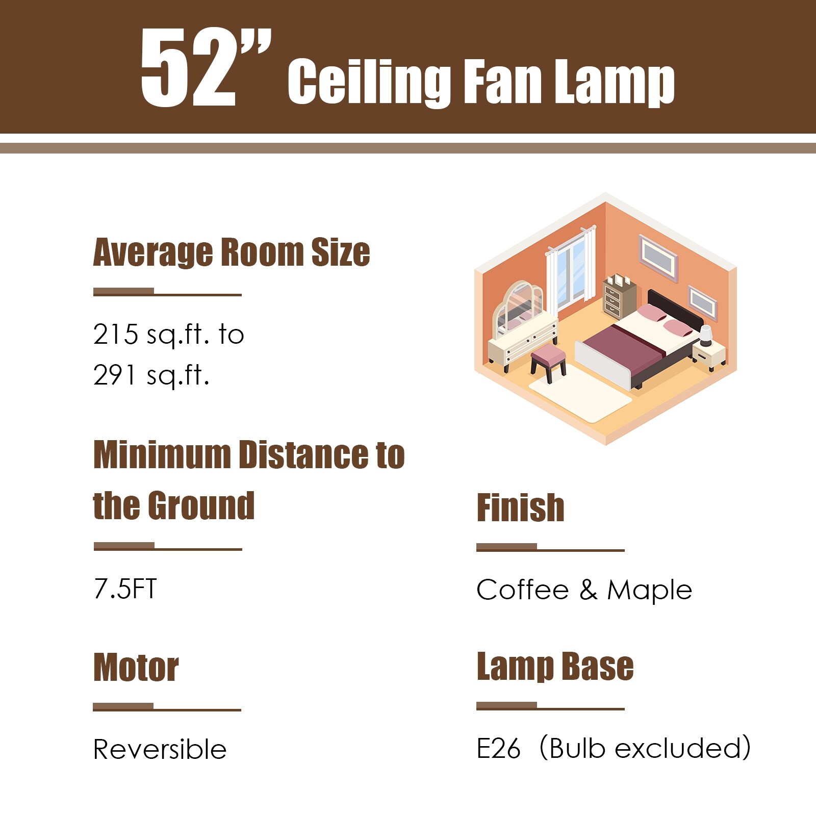 Forclover WYL2-C5252BK Ceiling-Fans - View #9