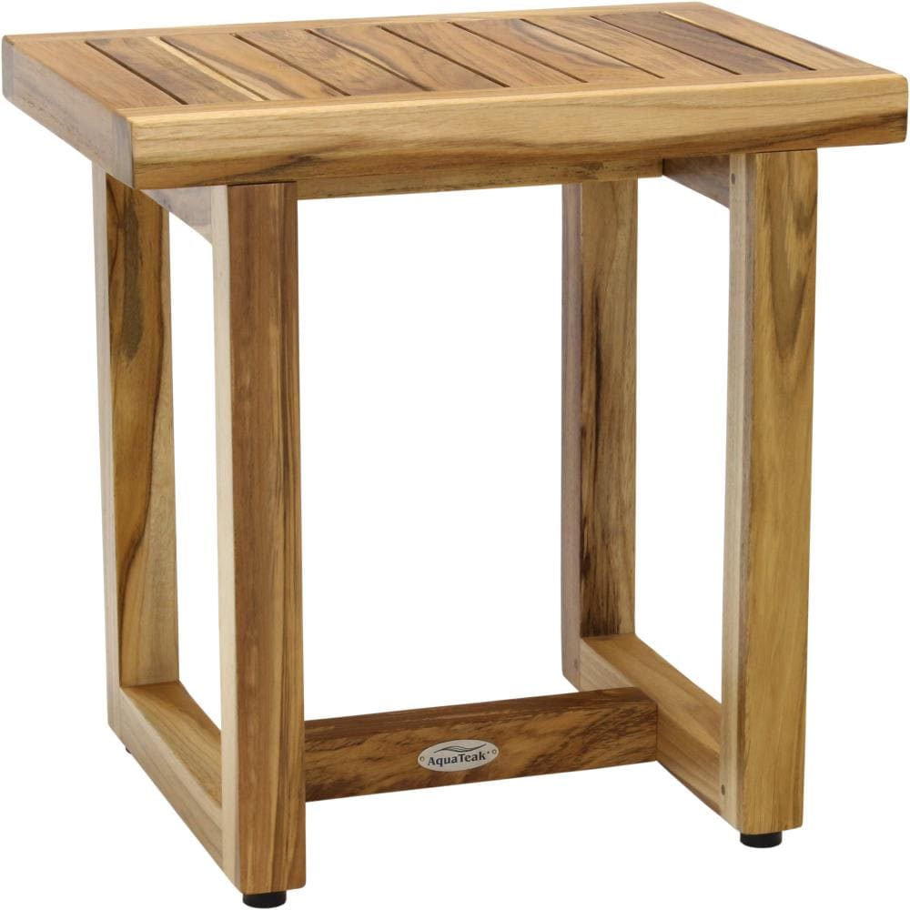 AquaTeak 321-CC Clear Coat Wood Freestanding Shower chair