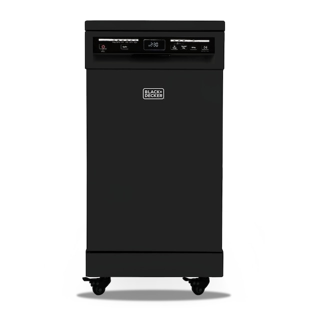 BLACK+DECKER 17.64-in Portable Freestanding Dishwasher (Black
