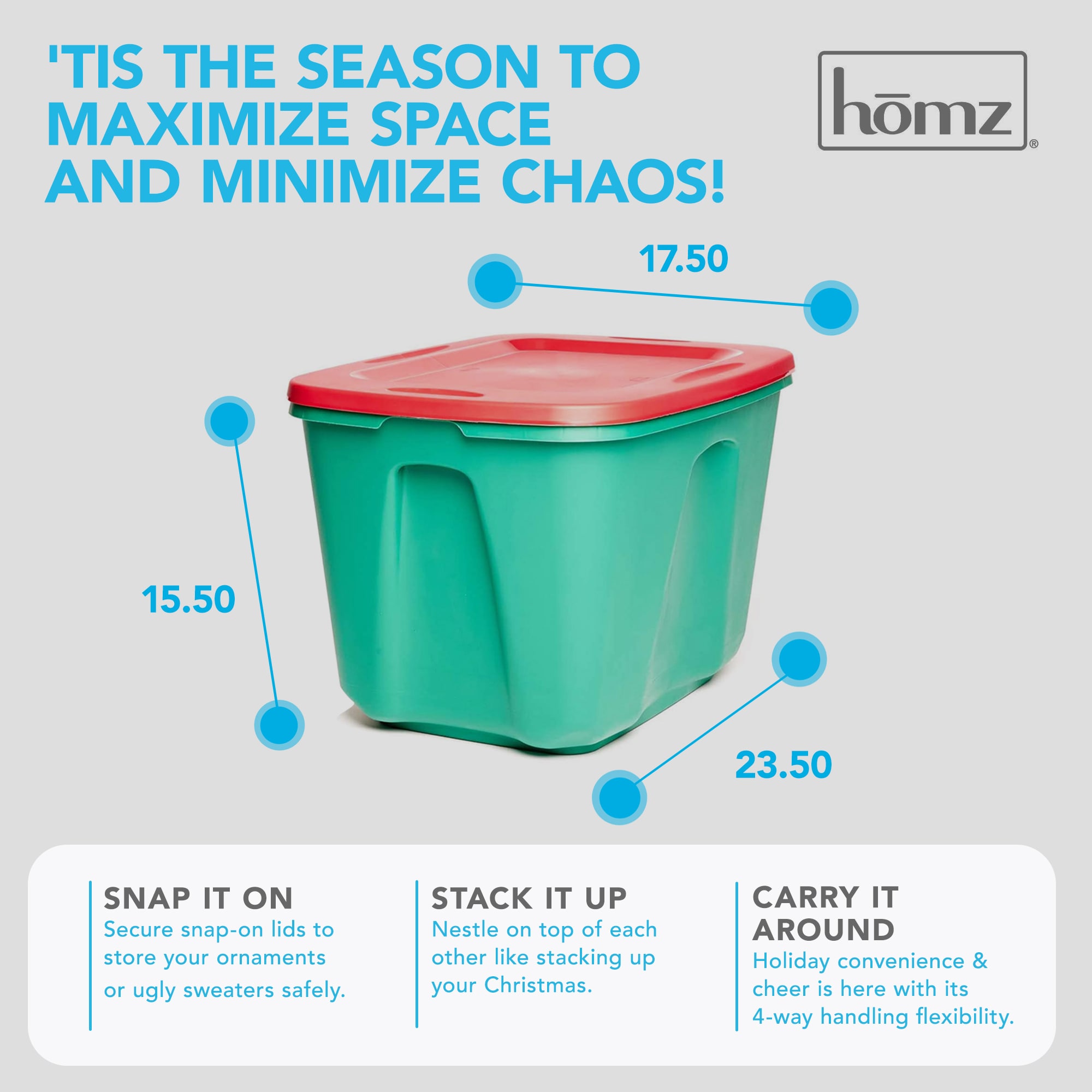 Homz Products 314623 Plastic-Storage-Totes - View #4