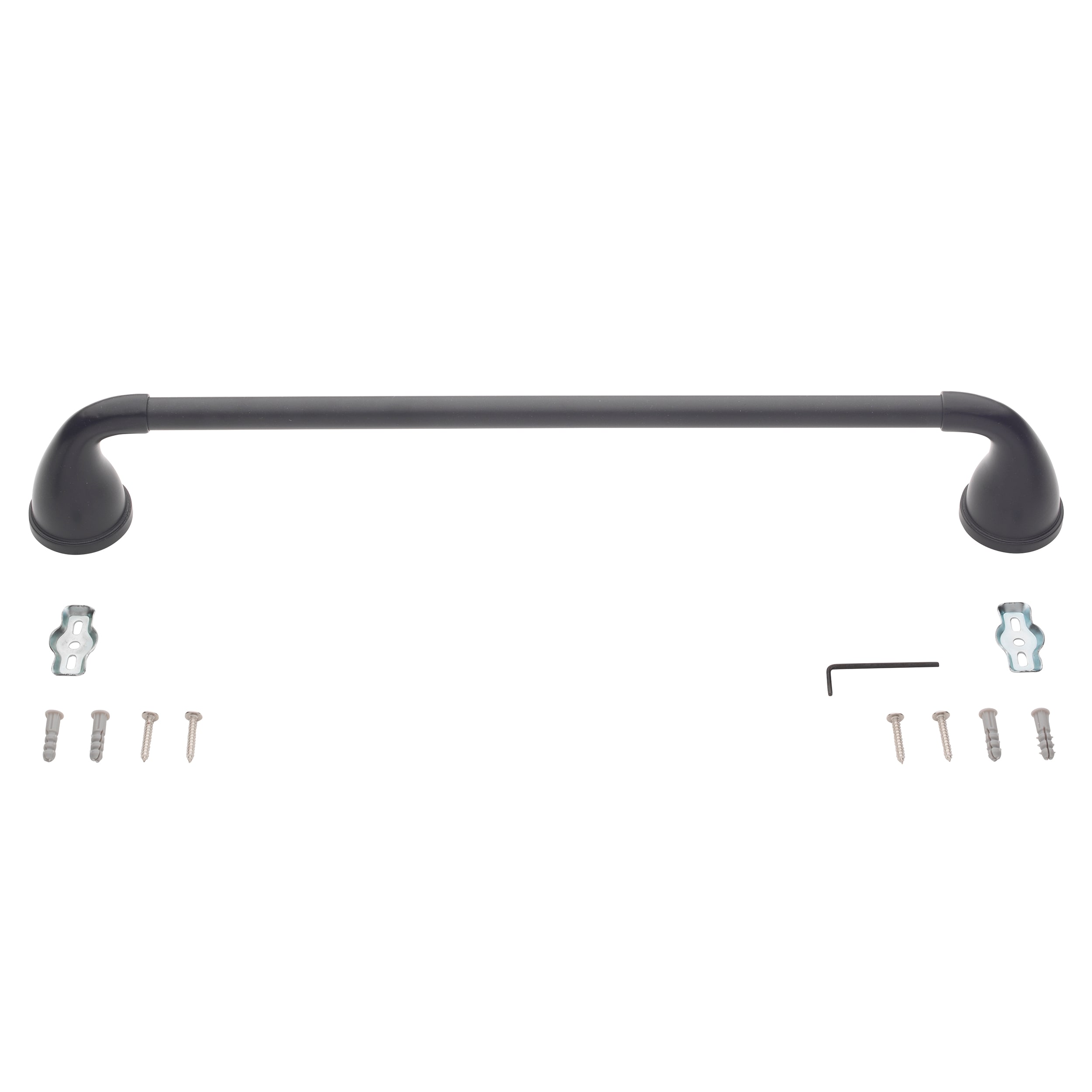 Project Source Dover 18-in Matte Black Wall Mount Single Towel Bar in ...