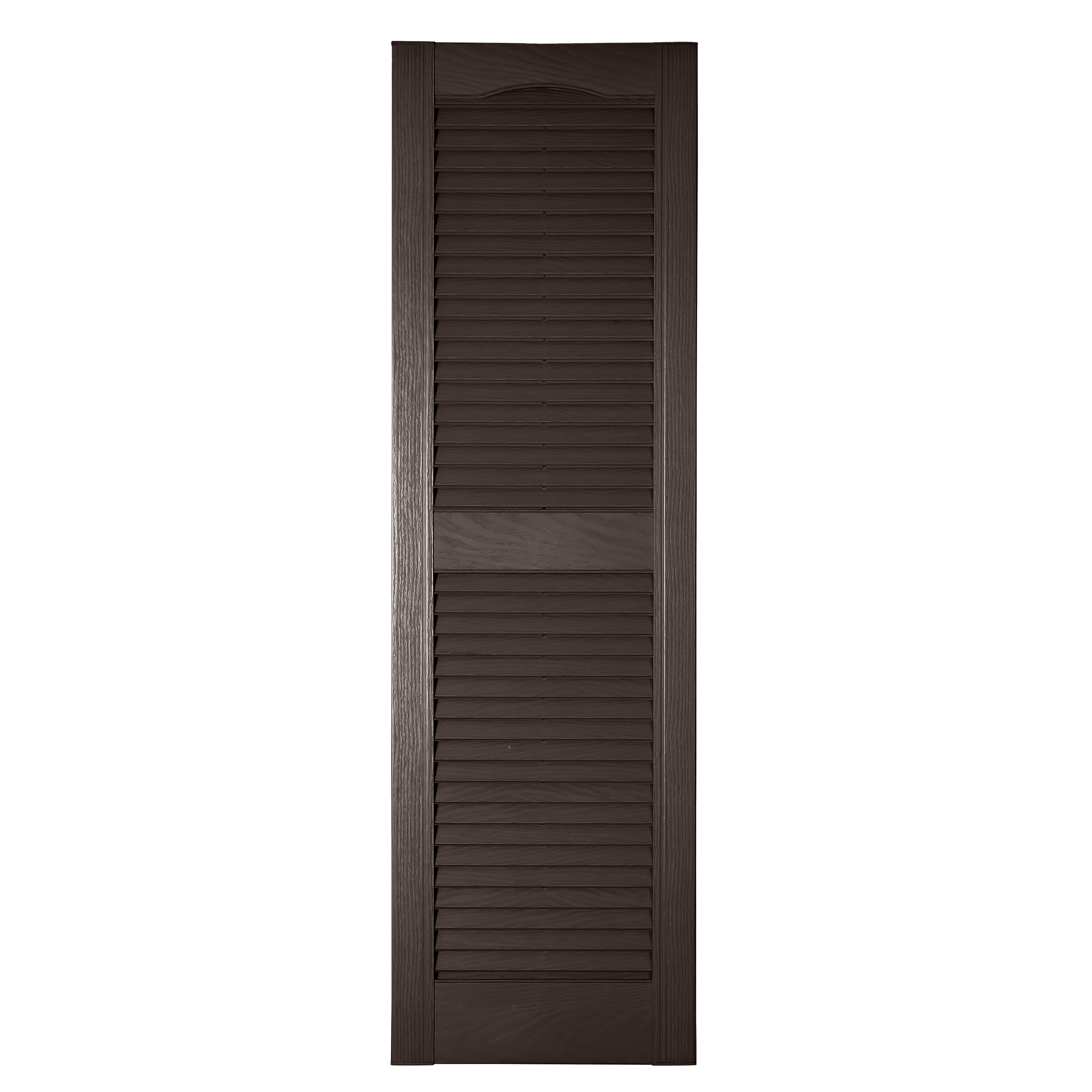 RELIABILT 15-in W x 43-in H Sienna Brown Louvered Polypropylene Exterior Shutters ( 2 -Pack )