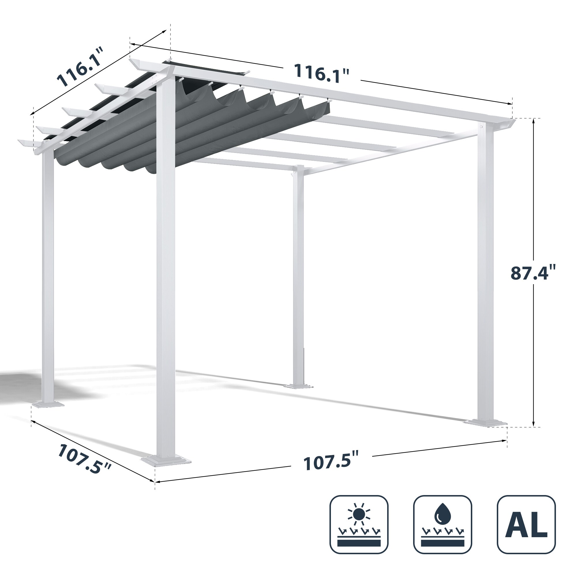  EL-ZPPLB-1010-H-WL3 Pergolas-2 - View #5