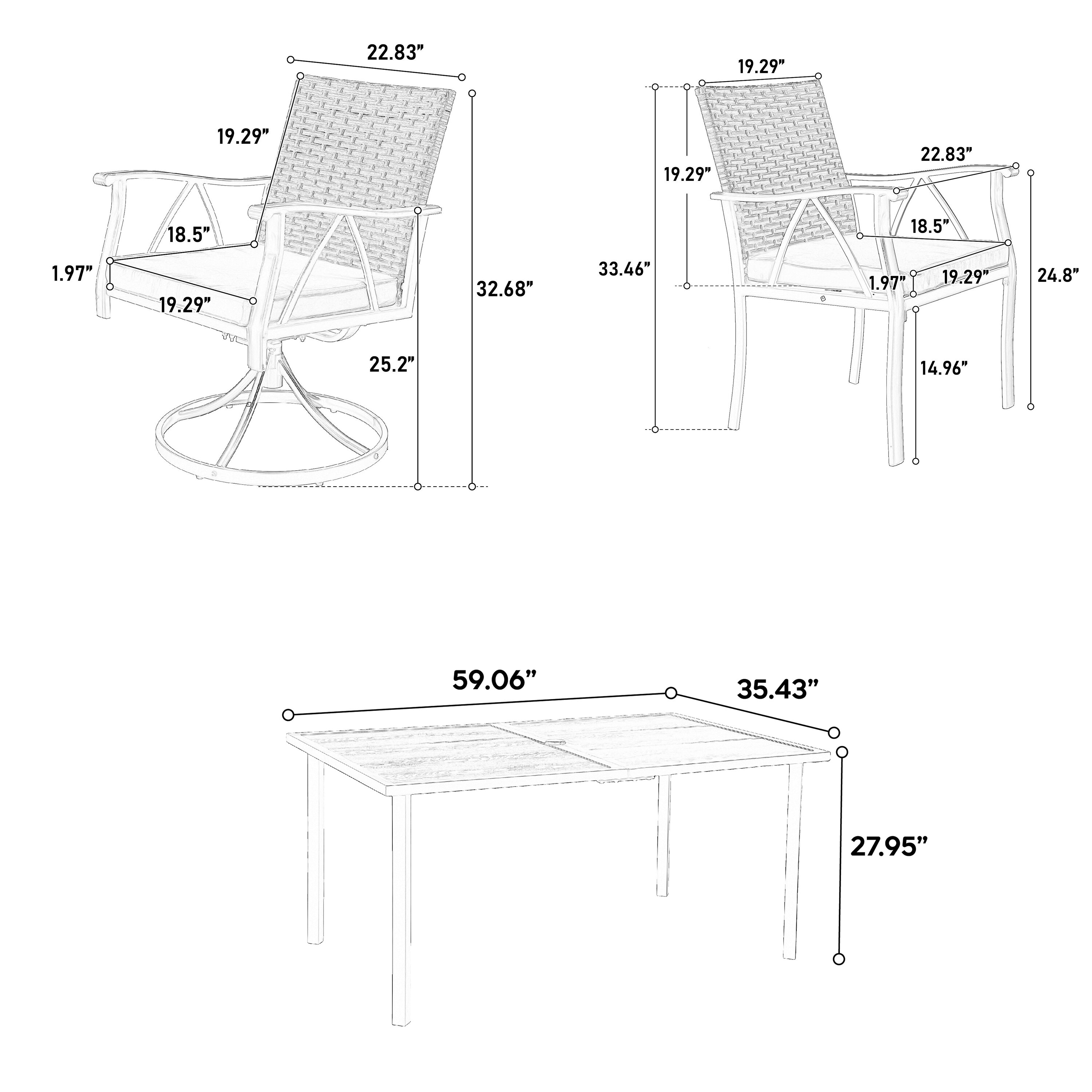 AHIOU HOME ZAAHG-S00043DS Patio-Dining-Sets - View #7