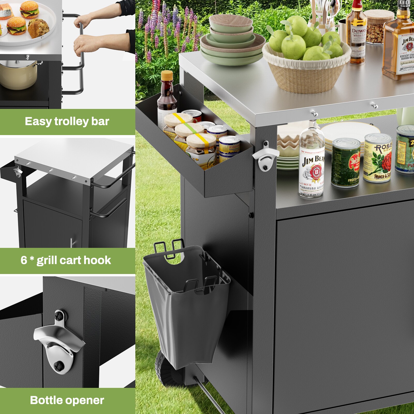 Siavonce XHP271486 Grill-Carts-Grill-Stands - View #4