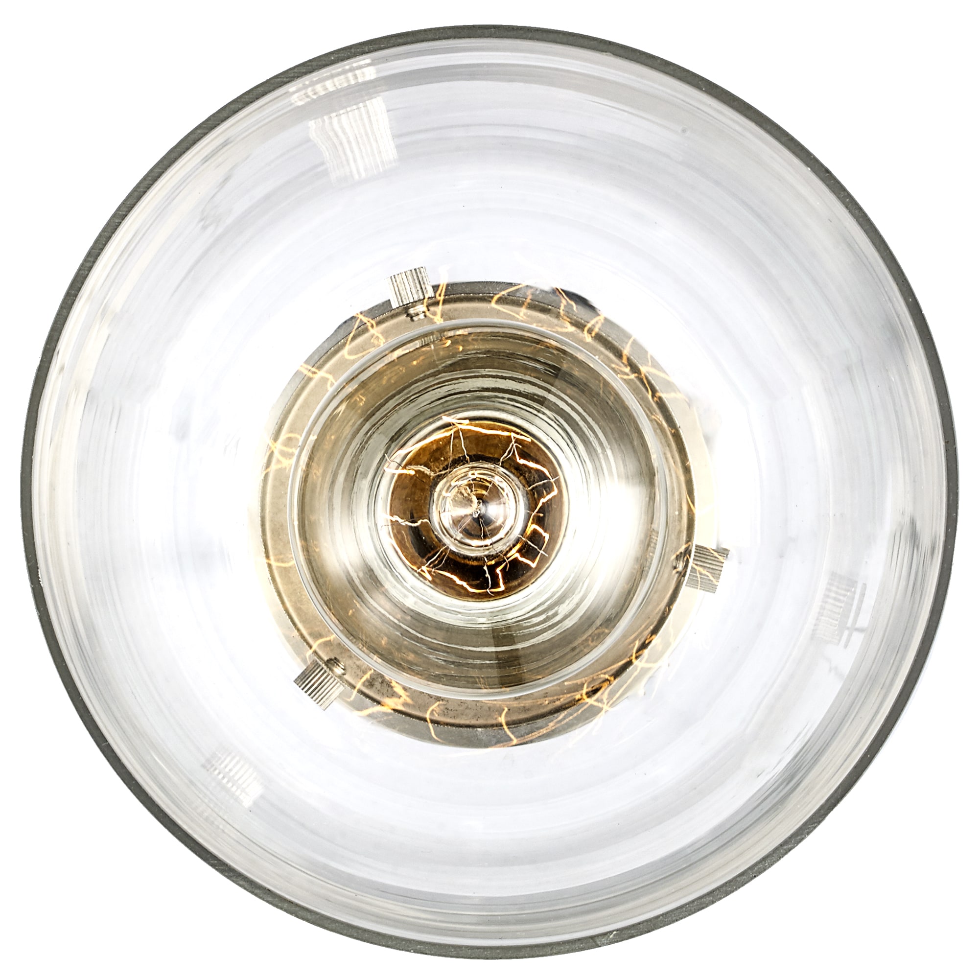Brushed Nickel 6" Glass Indoor/Outdoor Bowl Pendant Light