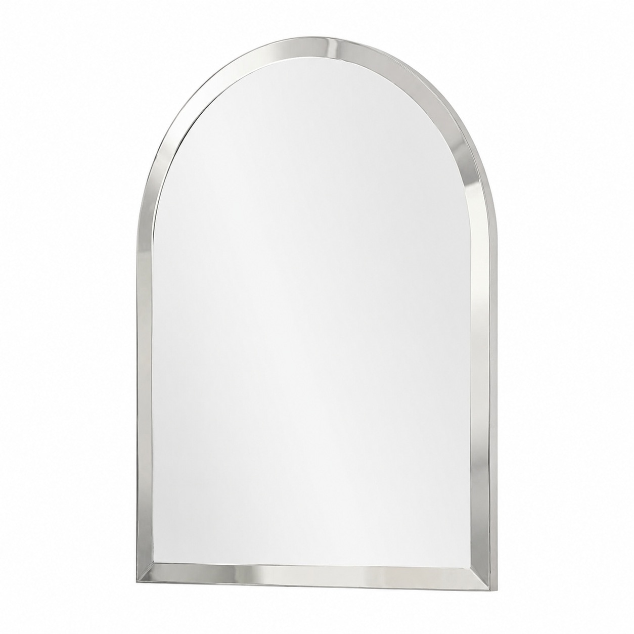 Aoibox  18 in W x 26 in H Frameless Arch Wall Mirror with Beveled Edge for Bathroom Vanity and Entryway for Bathroom Vanity Use