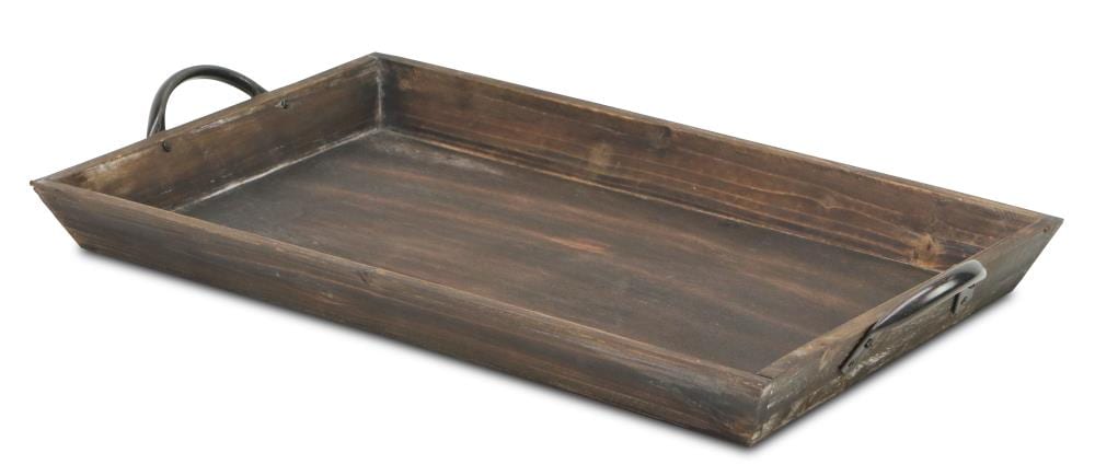 Cheung's 12.5-in x 18.5-in Brown Rectangle Serving Tray at Lowes.com