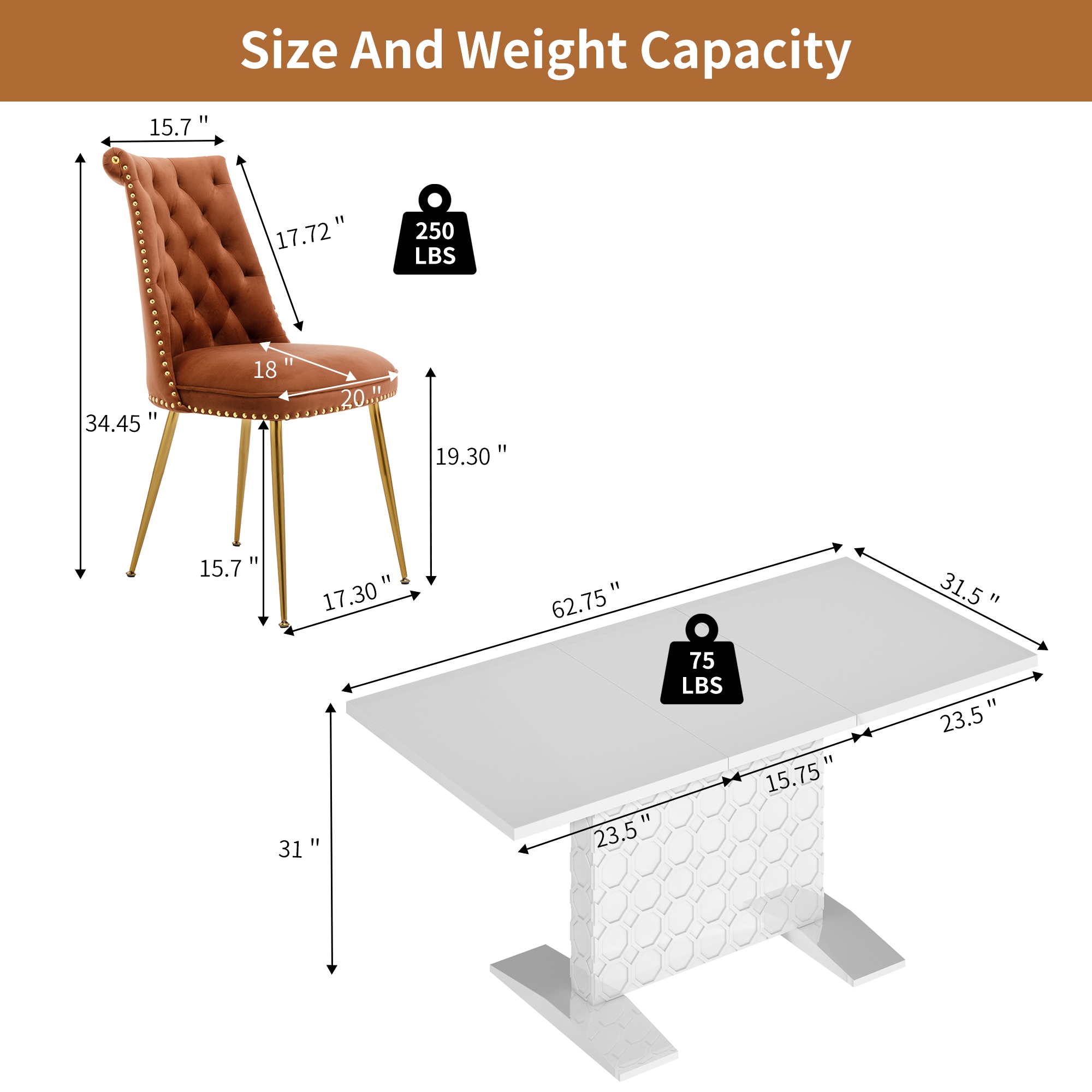 Clihome CL-ST1WH703CF Dining-Sets - View #7