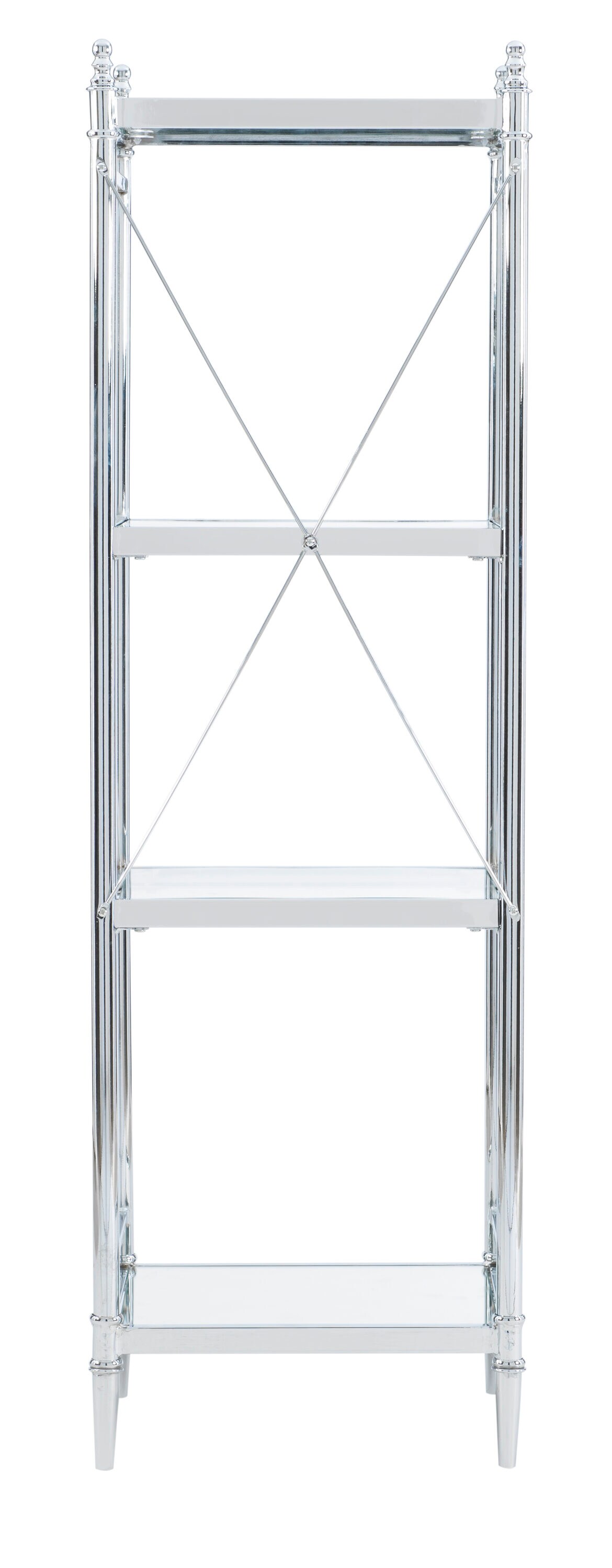 Organize It All Glacier Chrome 3-Tier Metal Freestanding Bathroom Shelf  (13.25-in x 33.75-in x 13.25-in) in the Bathroom Shelves department at