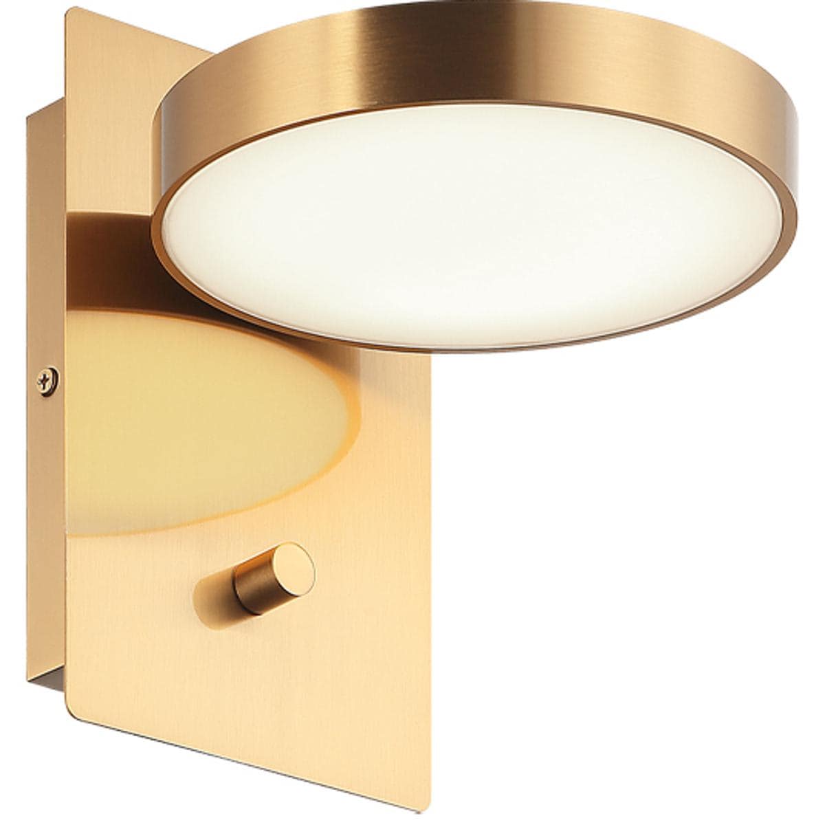 Matteo - Lighting S01801AG Azton LED 663 inch Aged Gold Brass Wall Sconce Wall Light
