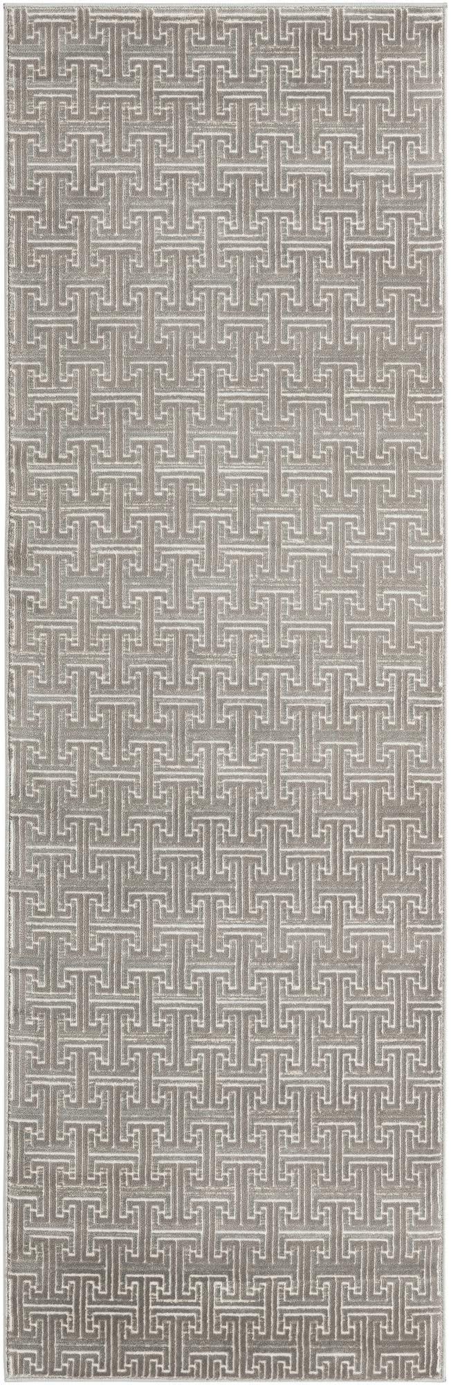 Unique Loom Jill Zarin Uptown 3 X 8 (ft) Gray Indoor Geometric Runner ...