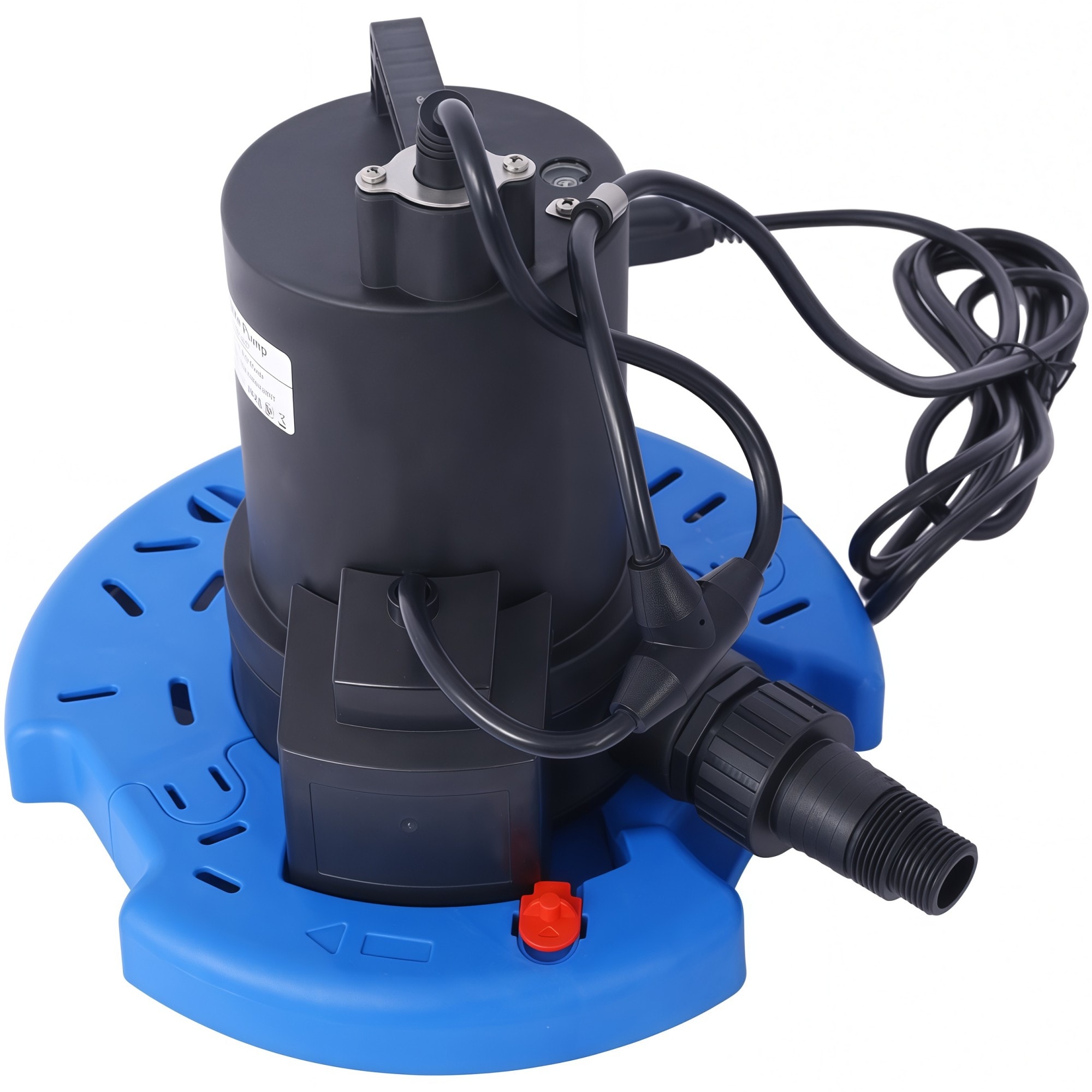 Numhew 12in L 12in W 12in H 1-Feature Automatic Black Blue Submersible Pool Cover Pump