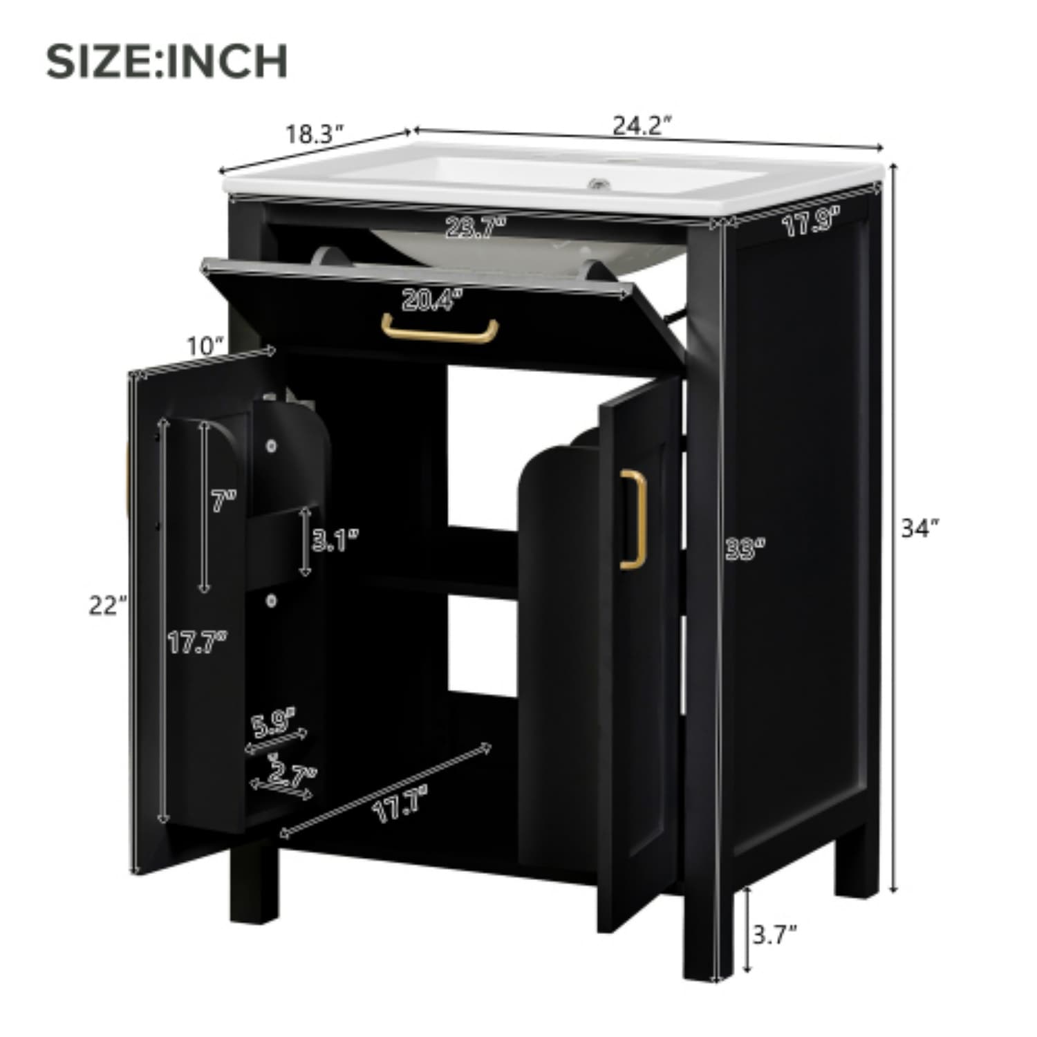 Dimakai DK-VT-13716B Bath-Vanity-Combo - View #3