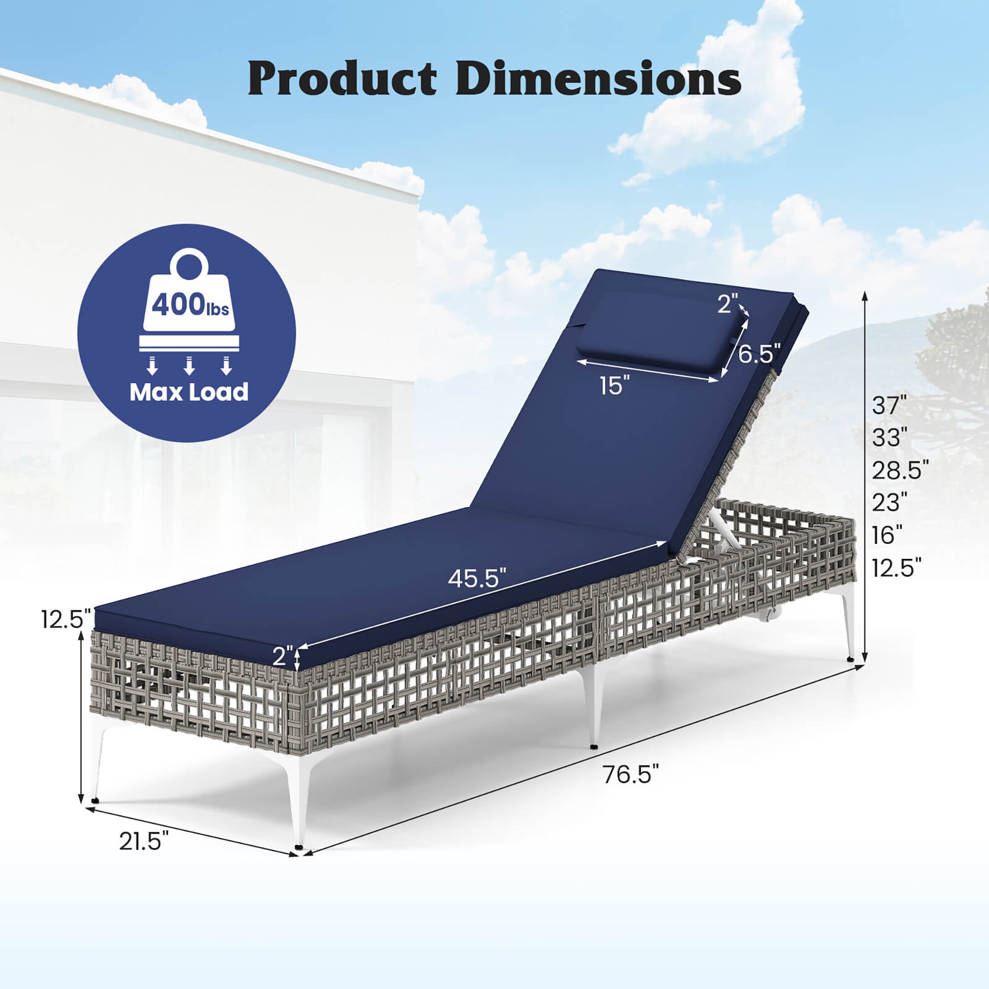 Costway HCST08245 Chaises-Settees - View #2