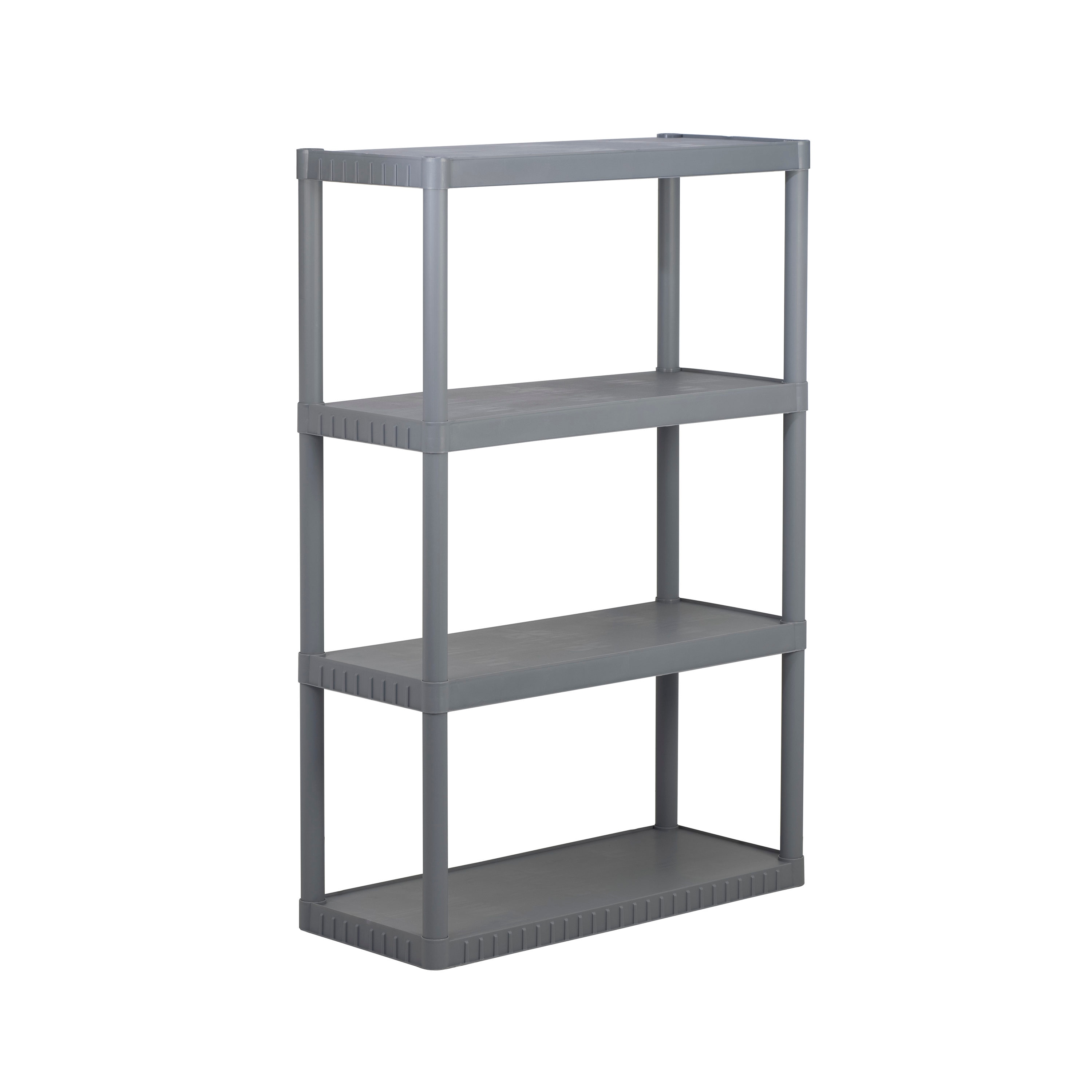 4 Shelves Shelving Unit 22 x 14 x 48.25-In. White Plastic
