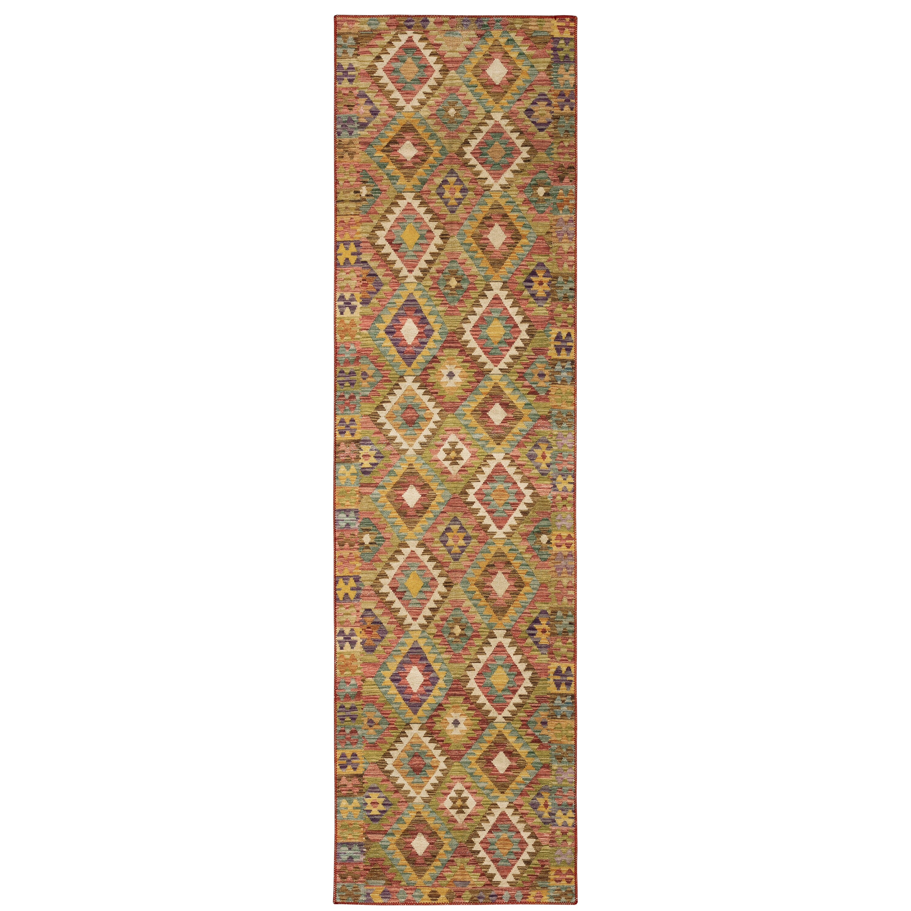 Archer Lane MALI073L Dallas 2 x 8 (ft) Tufted Polyester Gold Rectangular Indoor Tribal Southwestern Machine washable Runner rug