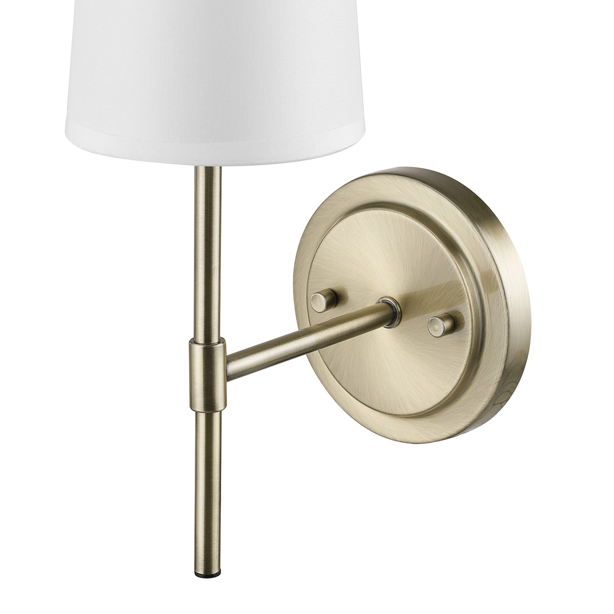 Clarissa Matte Brass Vintage Lantern Wall Sconce with White Shade