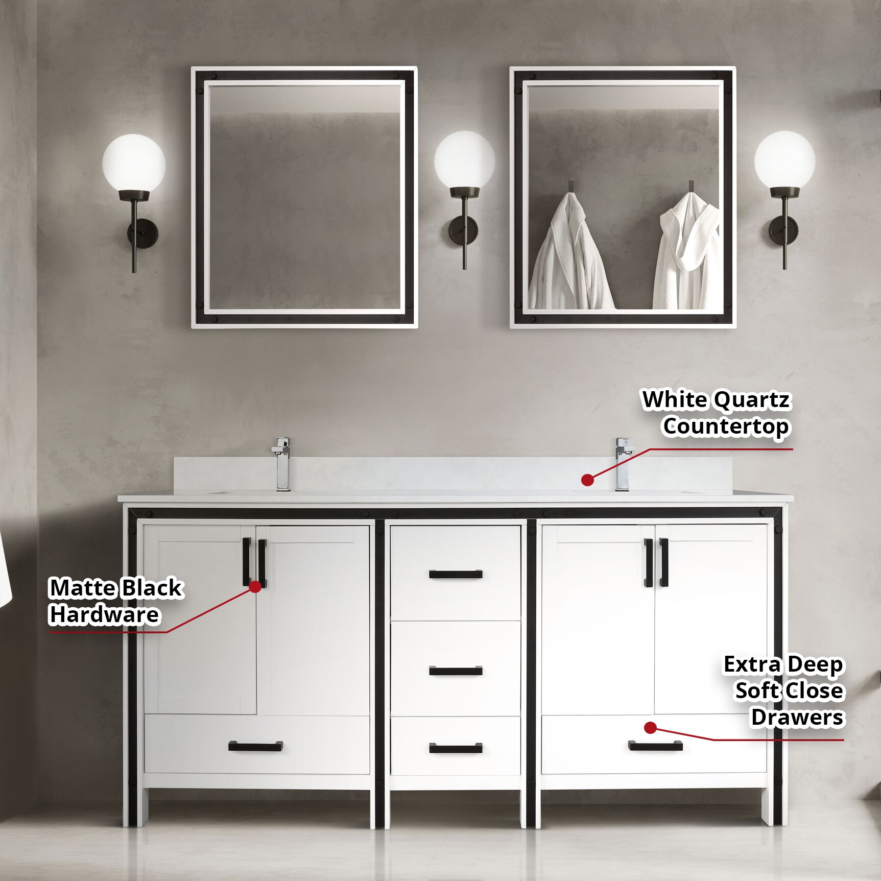 Lexora LVZV72DA210 Bath-Vanity-Combo - View #8