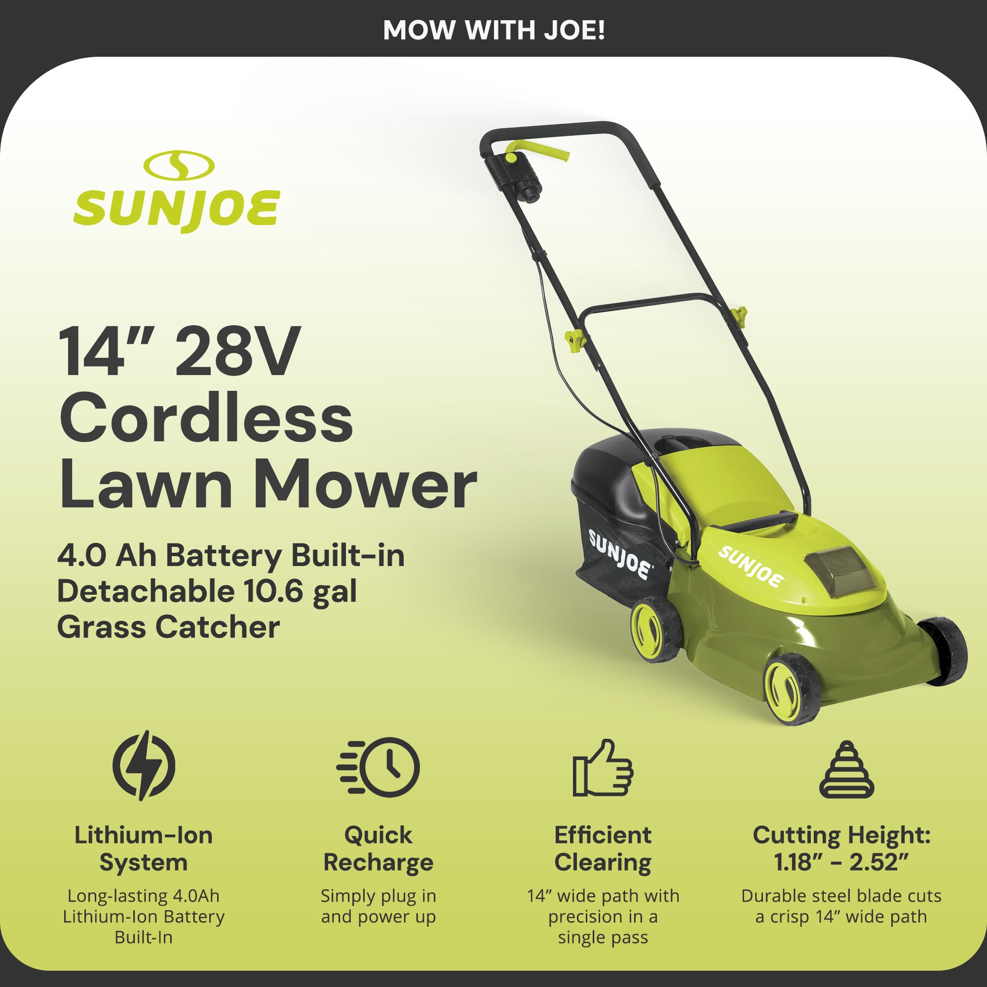 Sun Joe 411917 Cordless-Elec-Push-Mowers - View #2