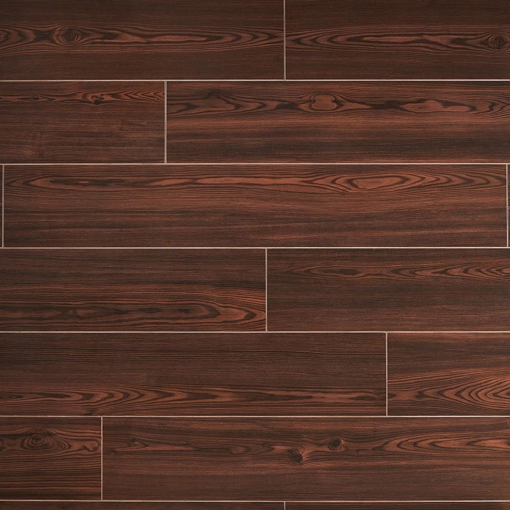 Artmore Tile Teakwood Cherry 8-in x 48-in Matte Porcelain Wood Look Tile (15.49-sq. ft/ Carton)