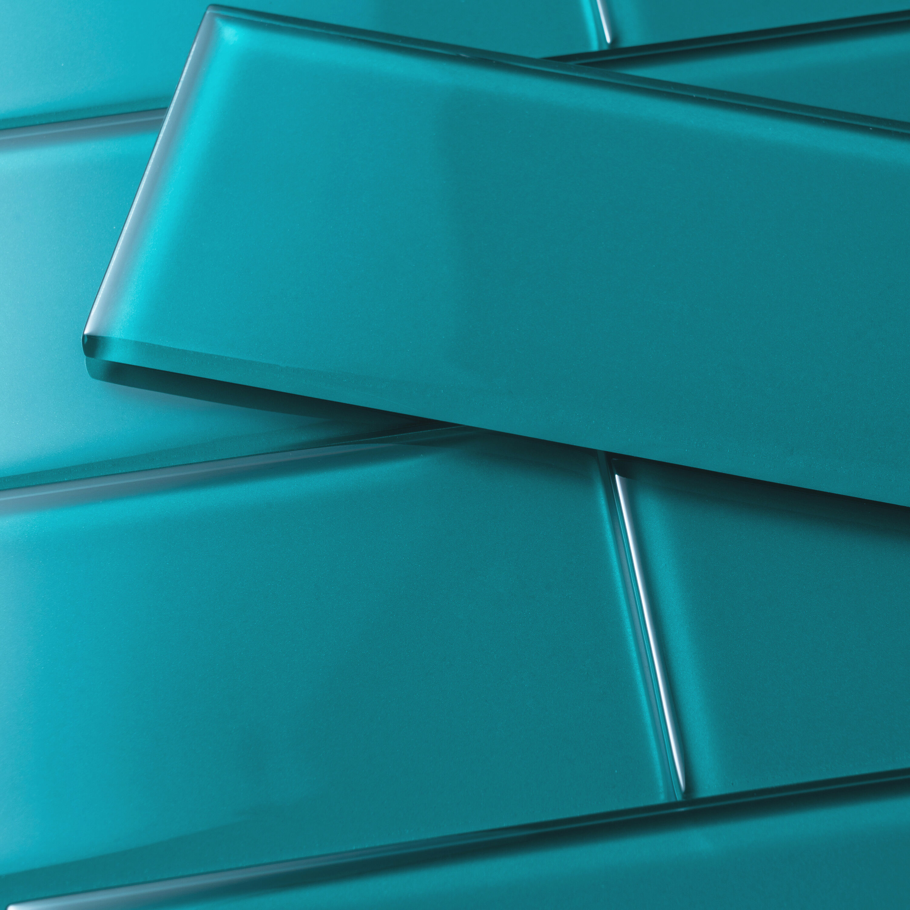 Giorbello Classic Premium Dark Teal 3 In X 9 In Glossy Glass Subway Wall Tile 5 Sq Ft Carton