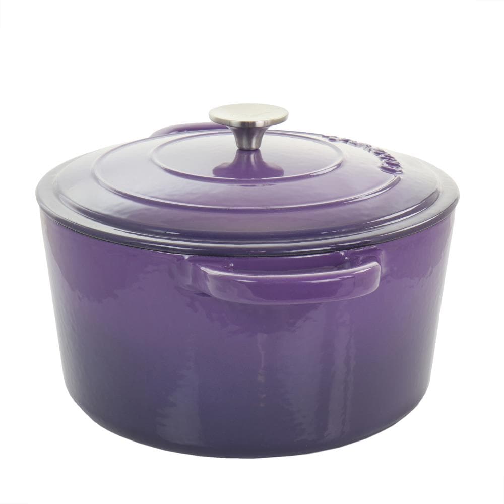 Crock-Pot Artisan Round Enameled Cast Iron Dutch Oven, 5-Quart, Teal Ombre  - Yahoo Shopping