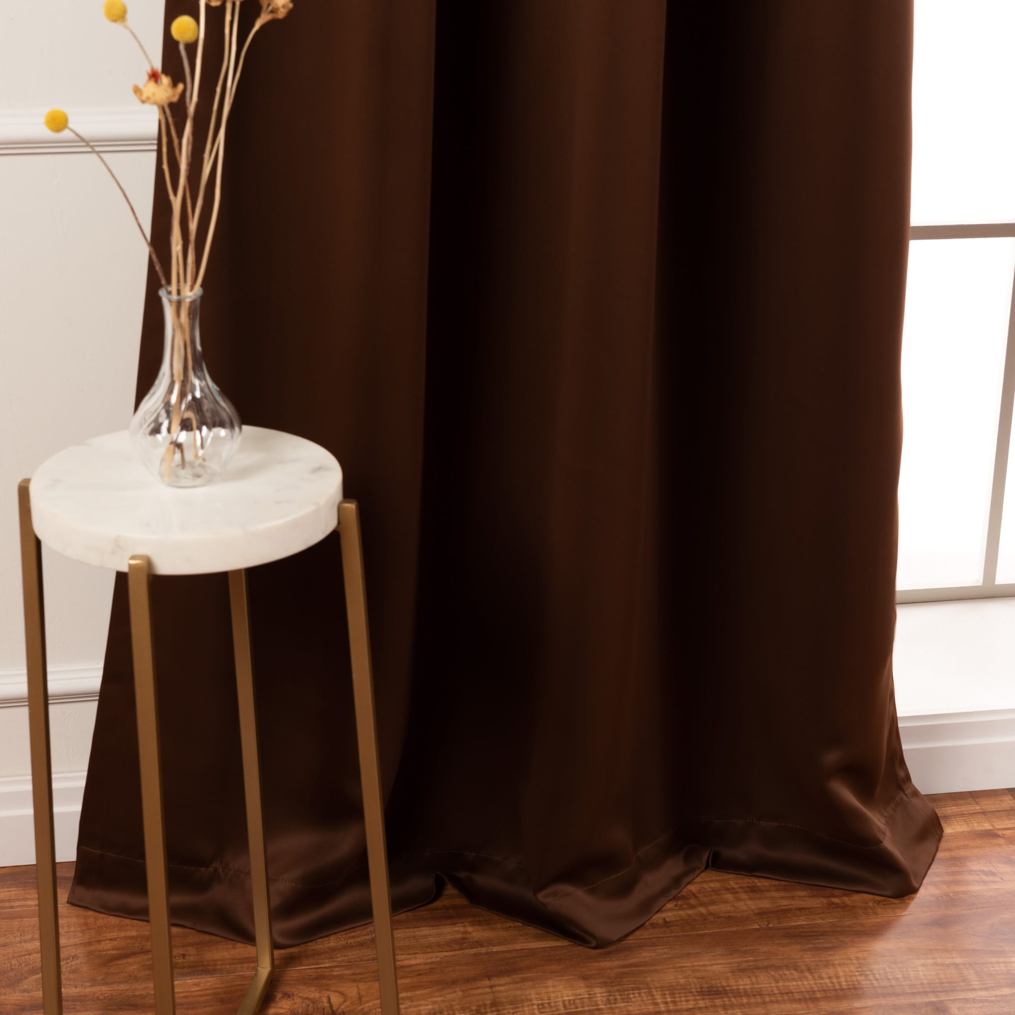Best Home Fashion SOLID-132-CHOCOLATE curtains - View #4