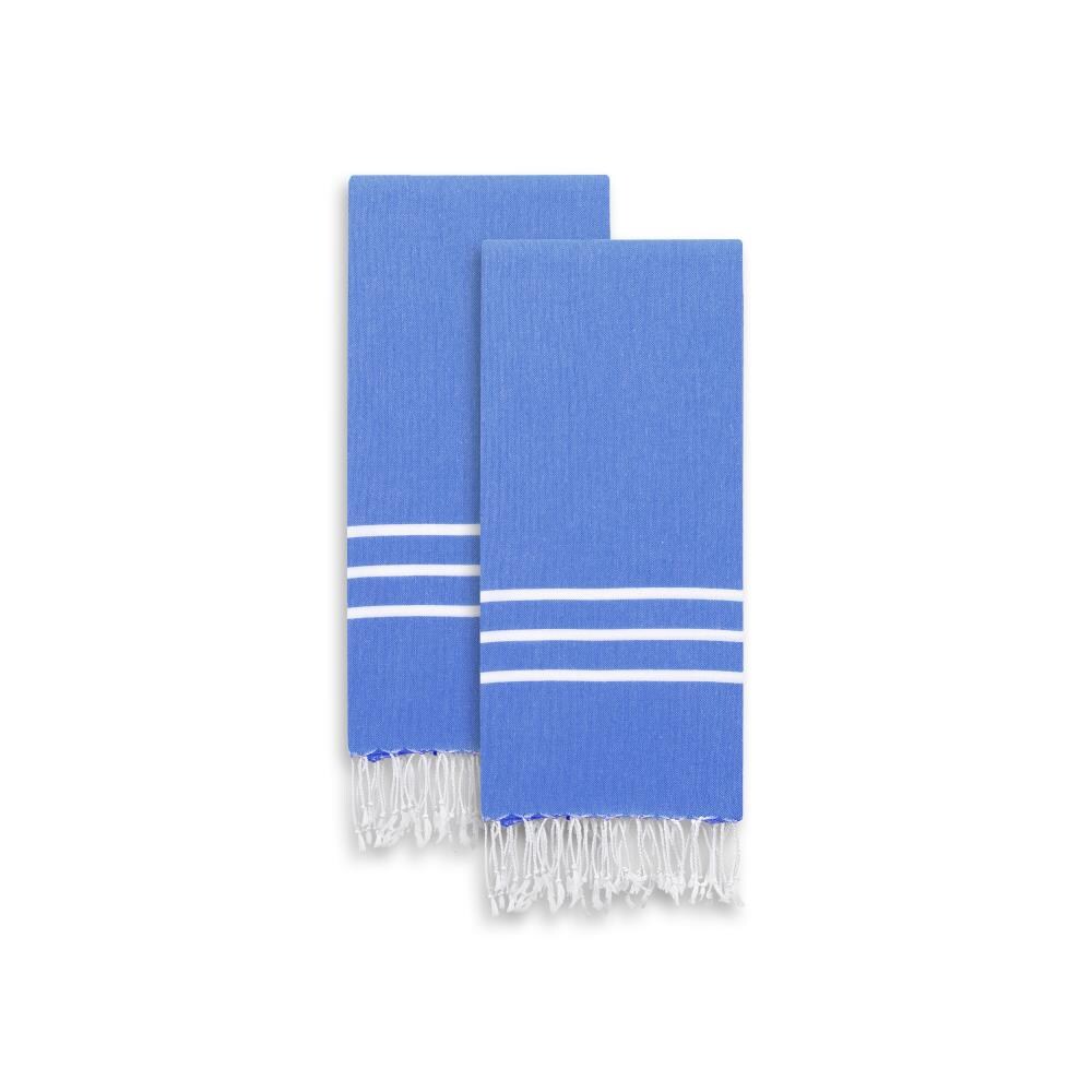 Set of 2 Striped Cotton Tea Towels - 29.5