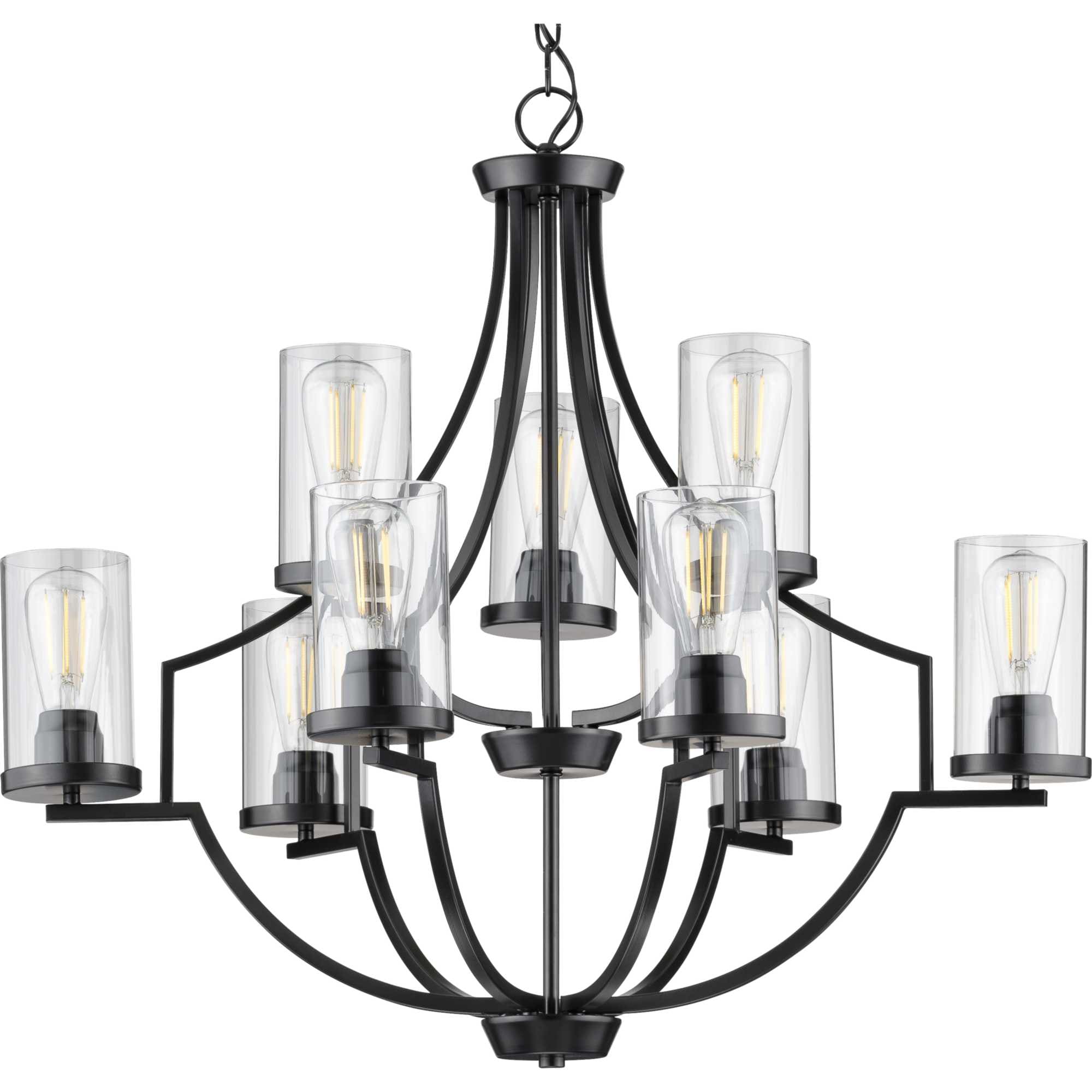 Progress Lighting Lassiter 9-Light Black Traditional Dry Rated ...