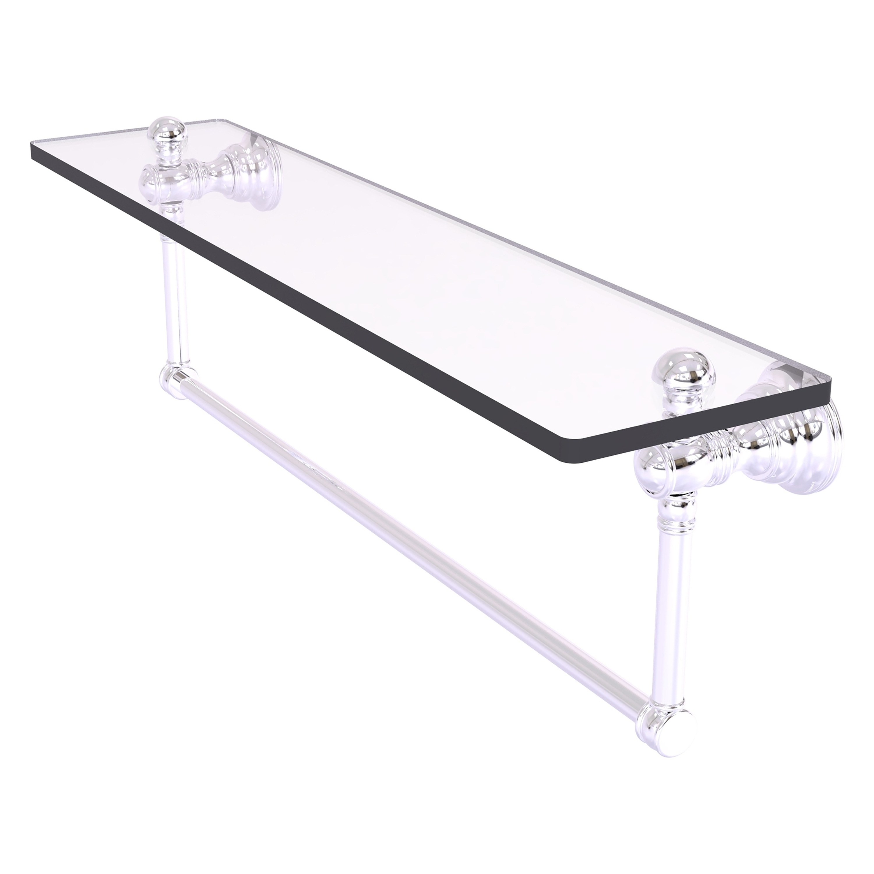 Allied Brass CL-1-22TB-PC Carolina Polished Chrome Wall mount Bathroom Shelf ( 22-in x 7-in x 5-in )