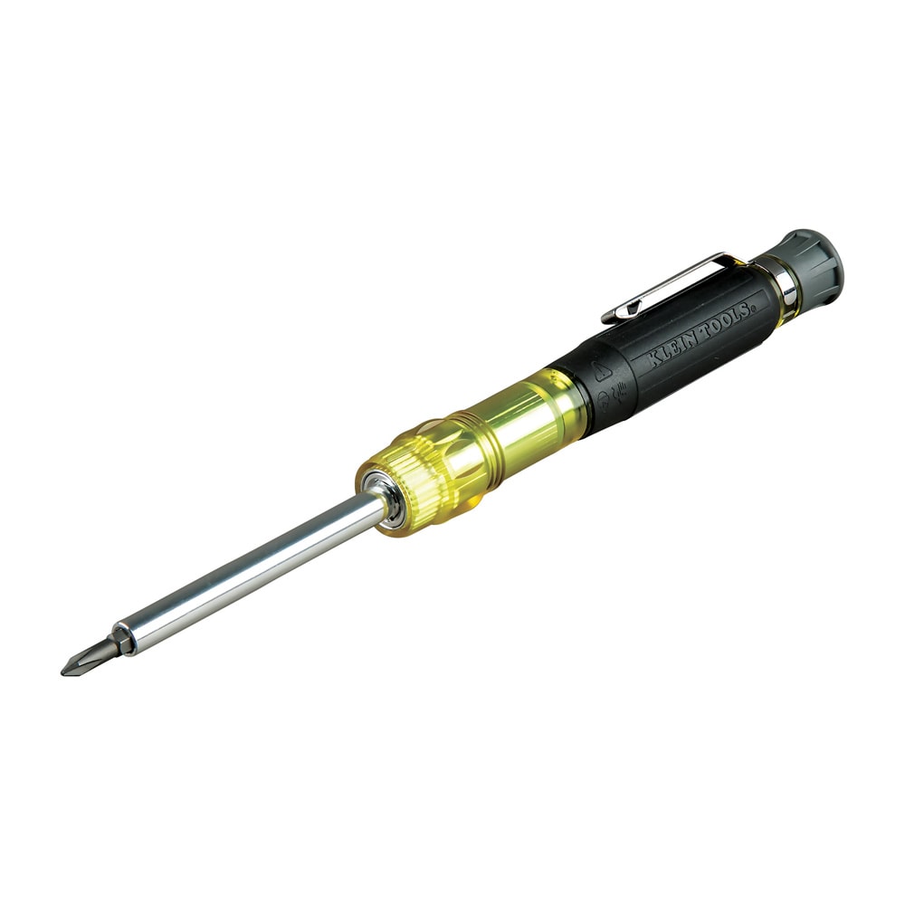 Klein Tools Multi-Bit Electronics Pocket Screwdriver, 4-in-1, Ph, Sl Bits