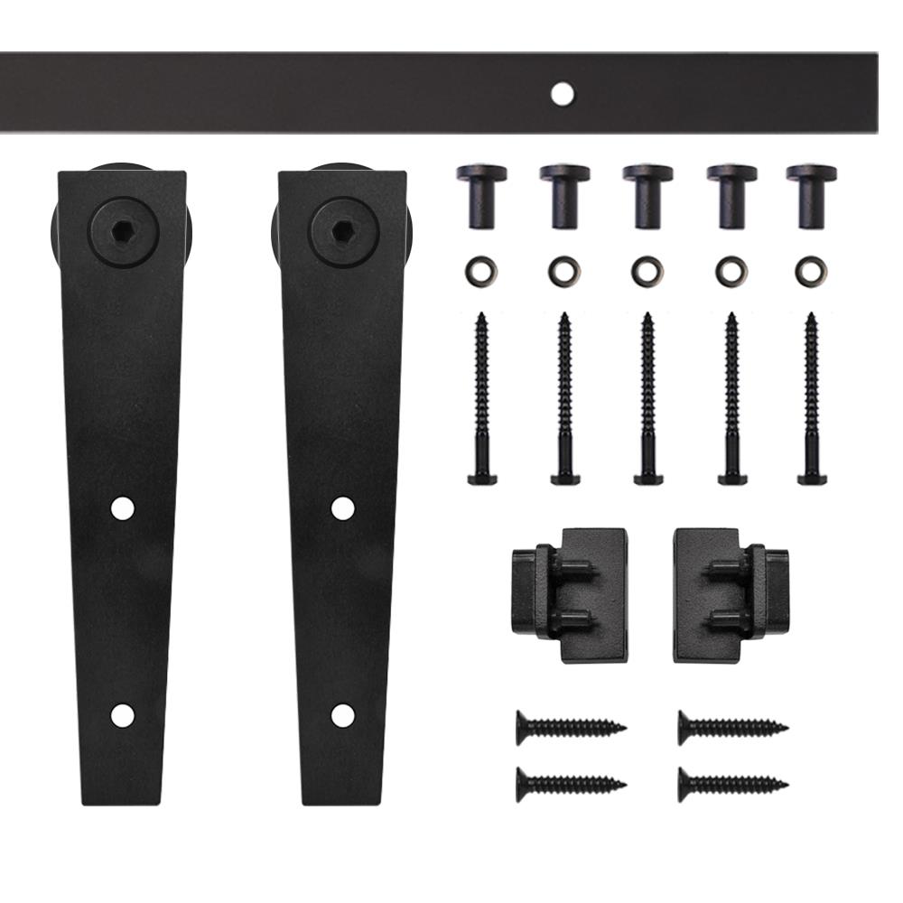 Quiet Glide 72-in Matte Black Interior Barn Door Kit at Lowes.com