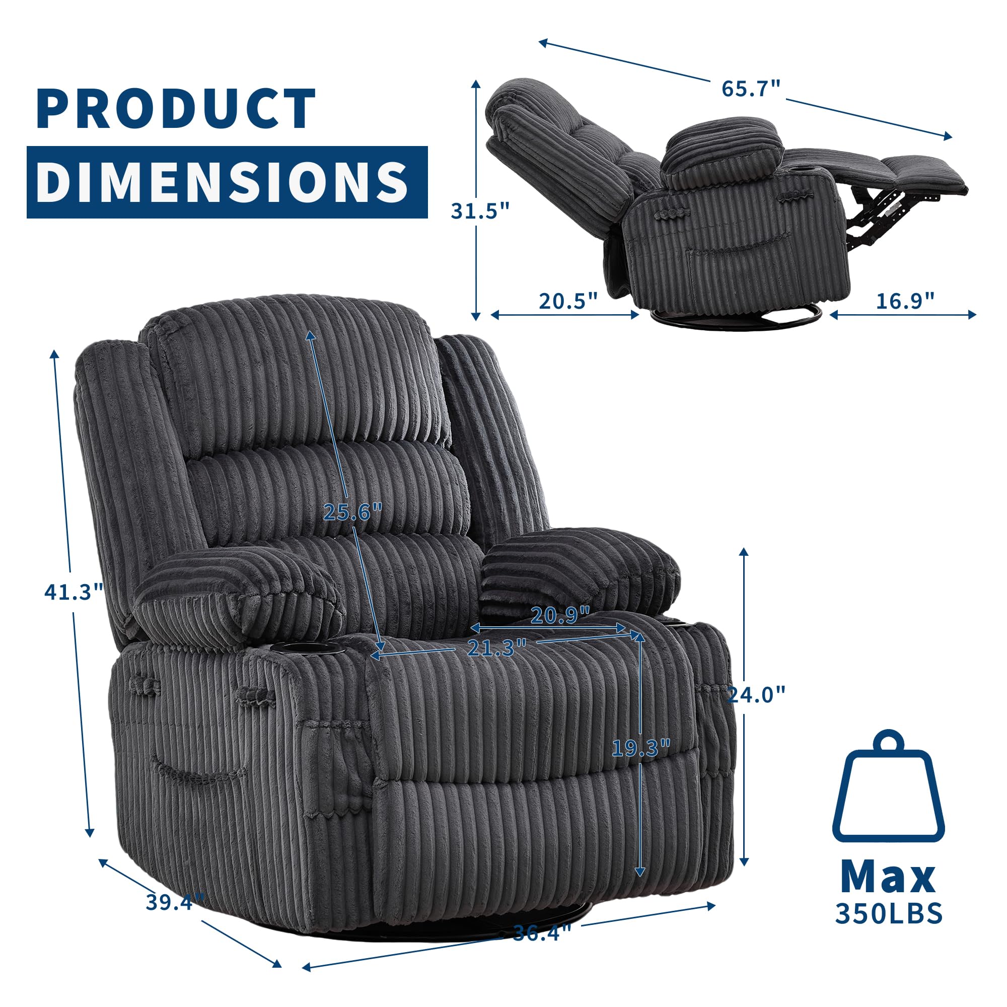 GarveeLife CLJ-YH6KEOJRZ0U recliners - View #2