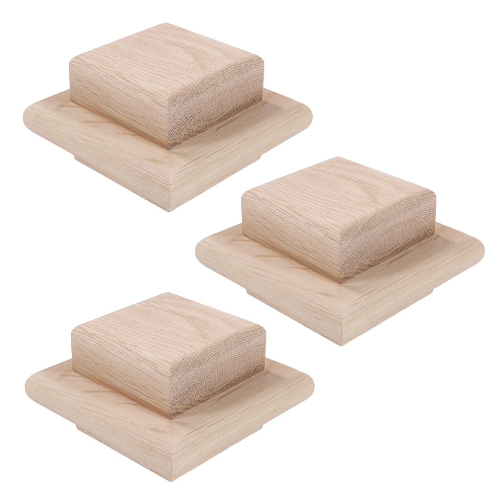 RELIABILT WGA350MAP 3.5-in x 3.5-in Unfinished Maple Classic Stair Newel Post Cap 3 -Pack