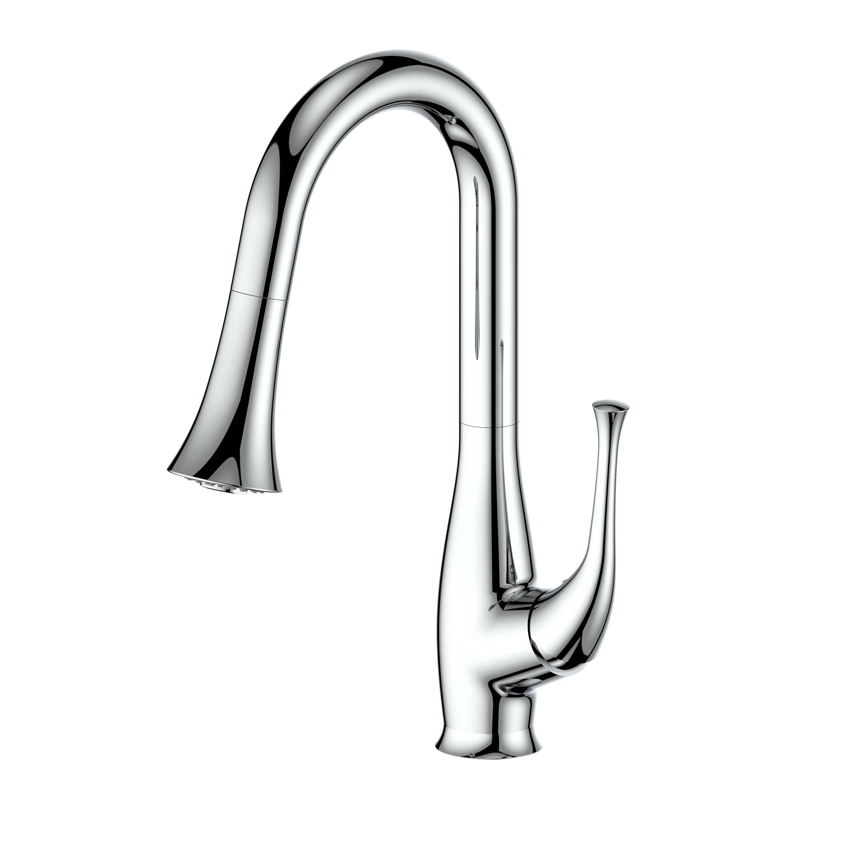 ZLINE KITCHEN & BATH SHK-KF-CH Shakespeare Chrome Single Handle Deck-mount Kitchen Faucet with Sprayer
