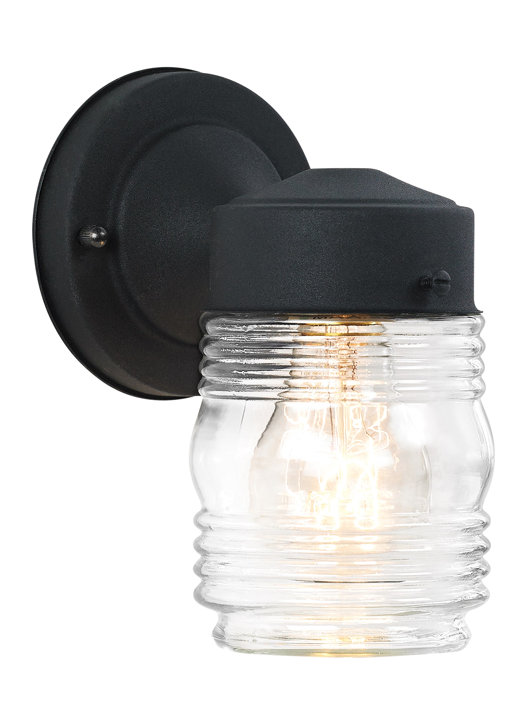 Generation Lighting 8550-12 1 -Light 7.5-in H Black Hardwired Outdoor Wall Light