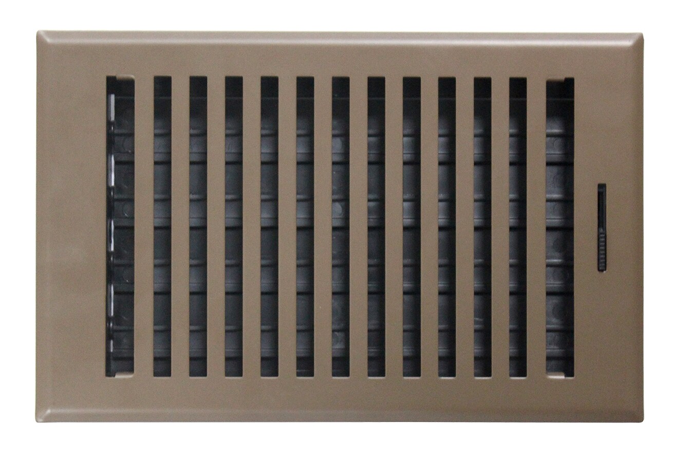 Accord AMFRBRBK610 6-in x 10-in 1-way Steel Brown Brooklyn Design Floor Register