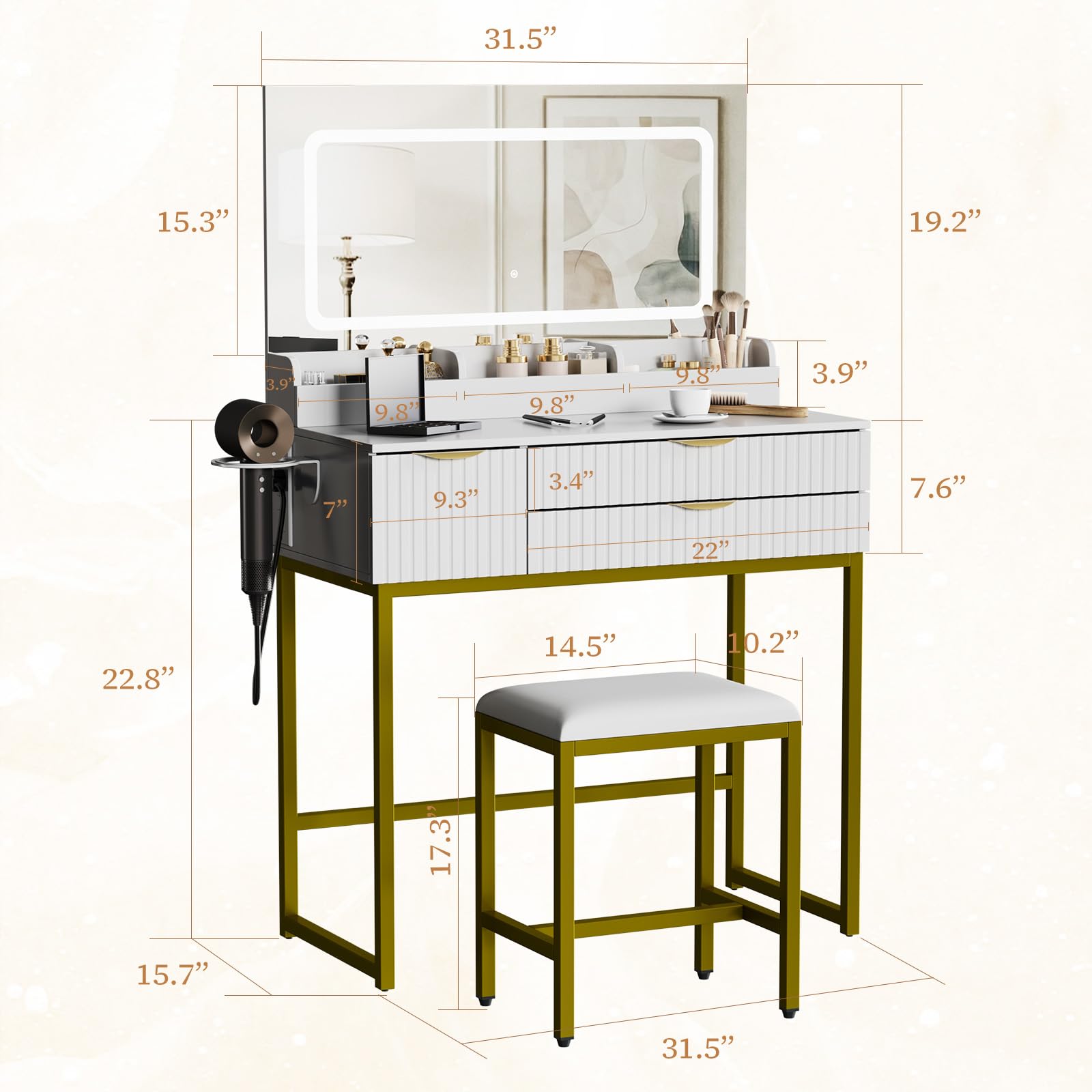Garvee BCT7Y8RC13 Bedroom-Vanities - View #6