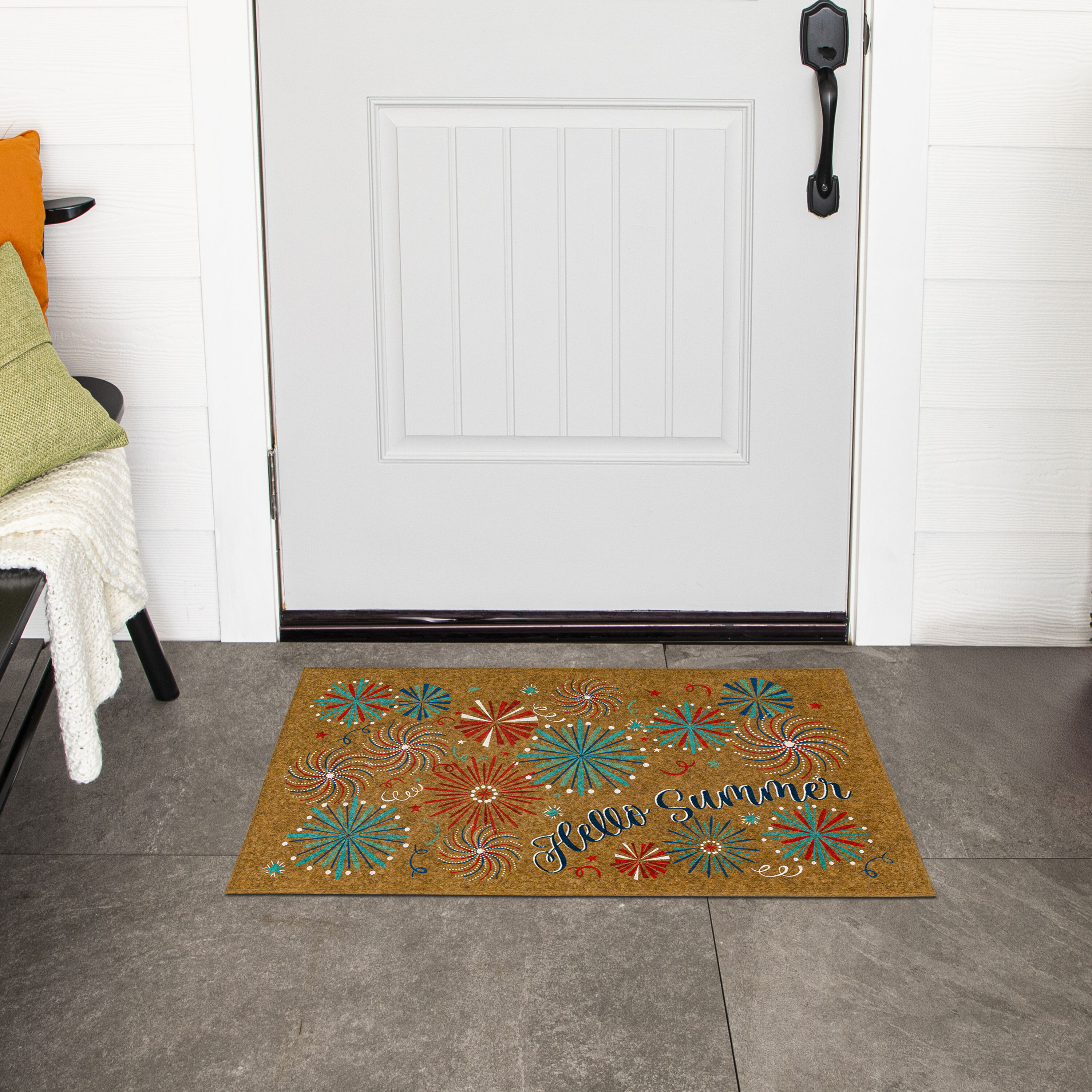 Holiday Living 18-in x 30-in Multiple Colors Non-Slip Grip Outdoor Door Mat